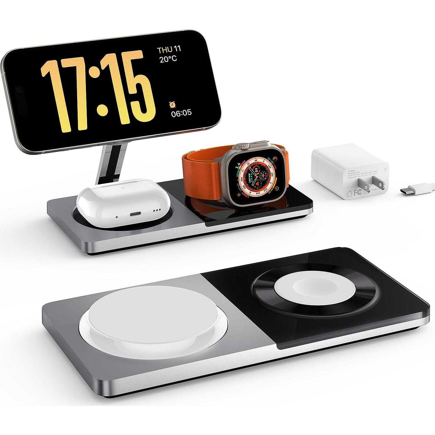 Estación de Carga 3 en 1 PETINO SAMBA PAD ULTRA Plata