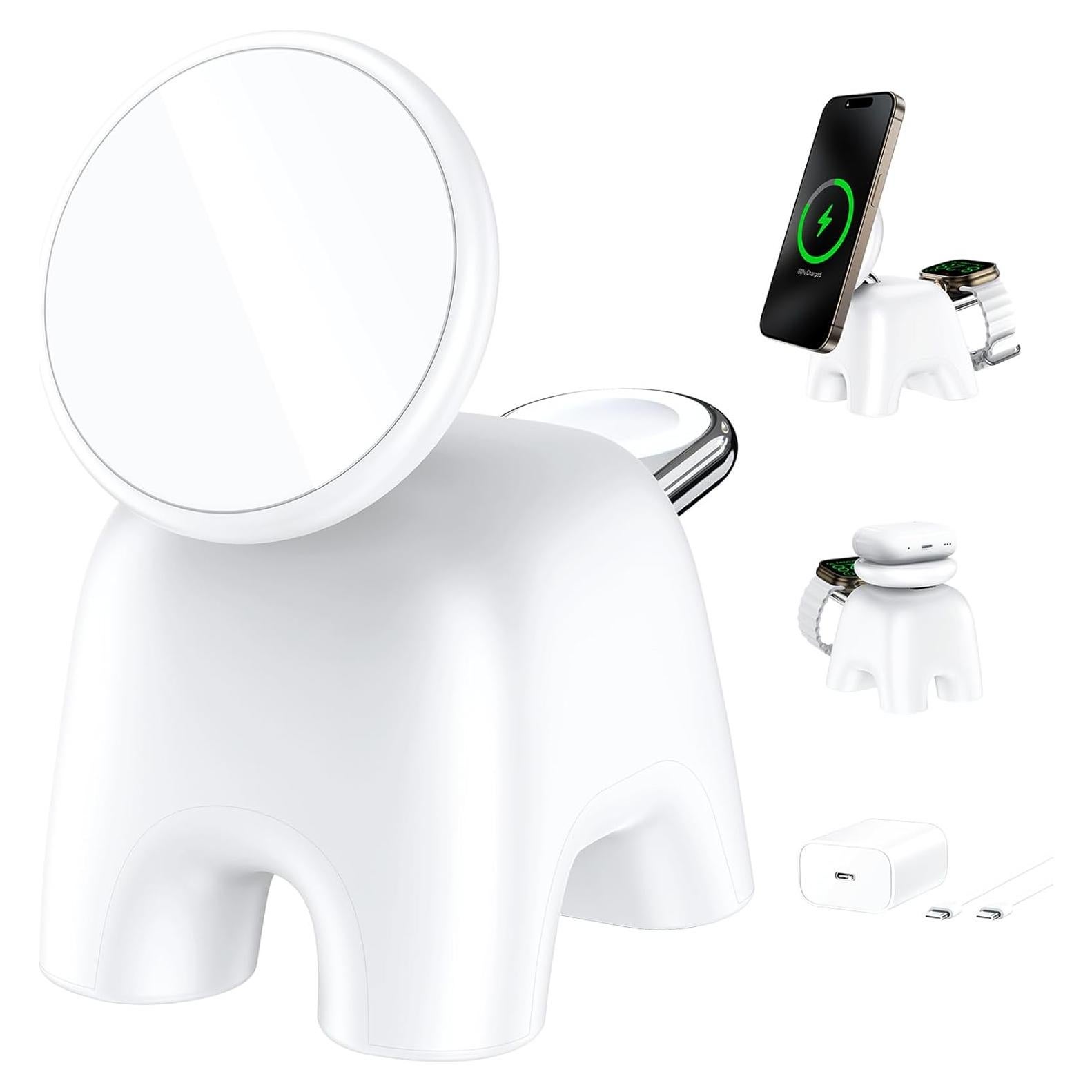 Estación de Carga Inalámbrica AOK-AOK Mag-Safe 15W para iPhone 12-16