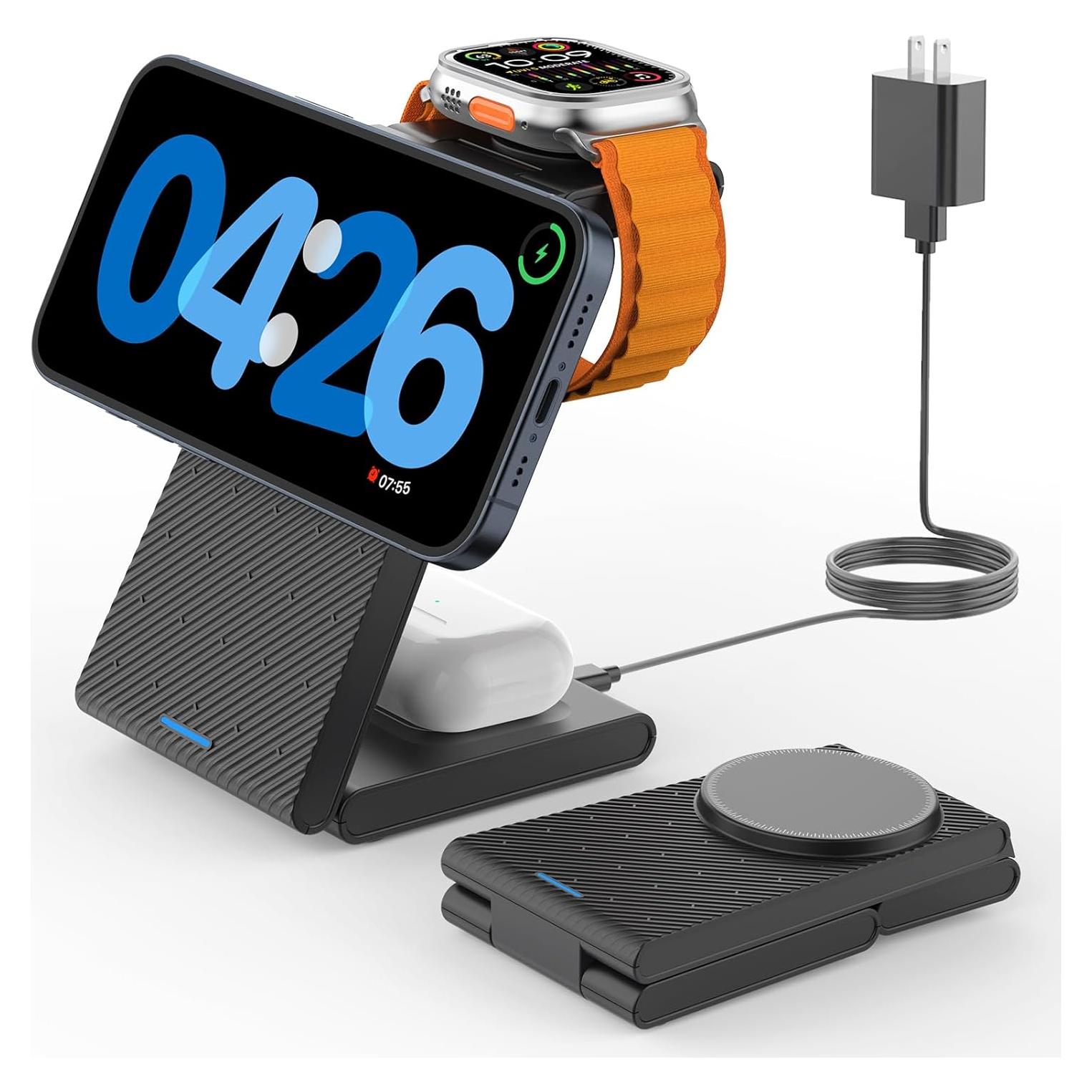 Estación de Carga Inalámbrica 3 en 1 GEEKERA para Apple