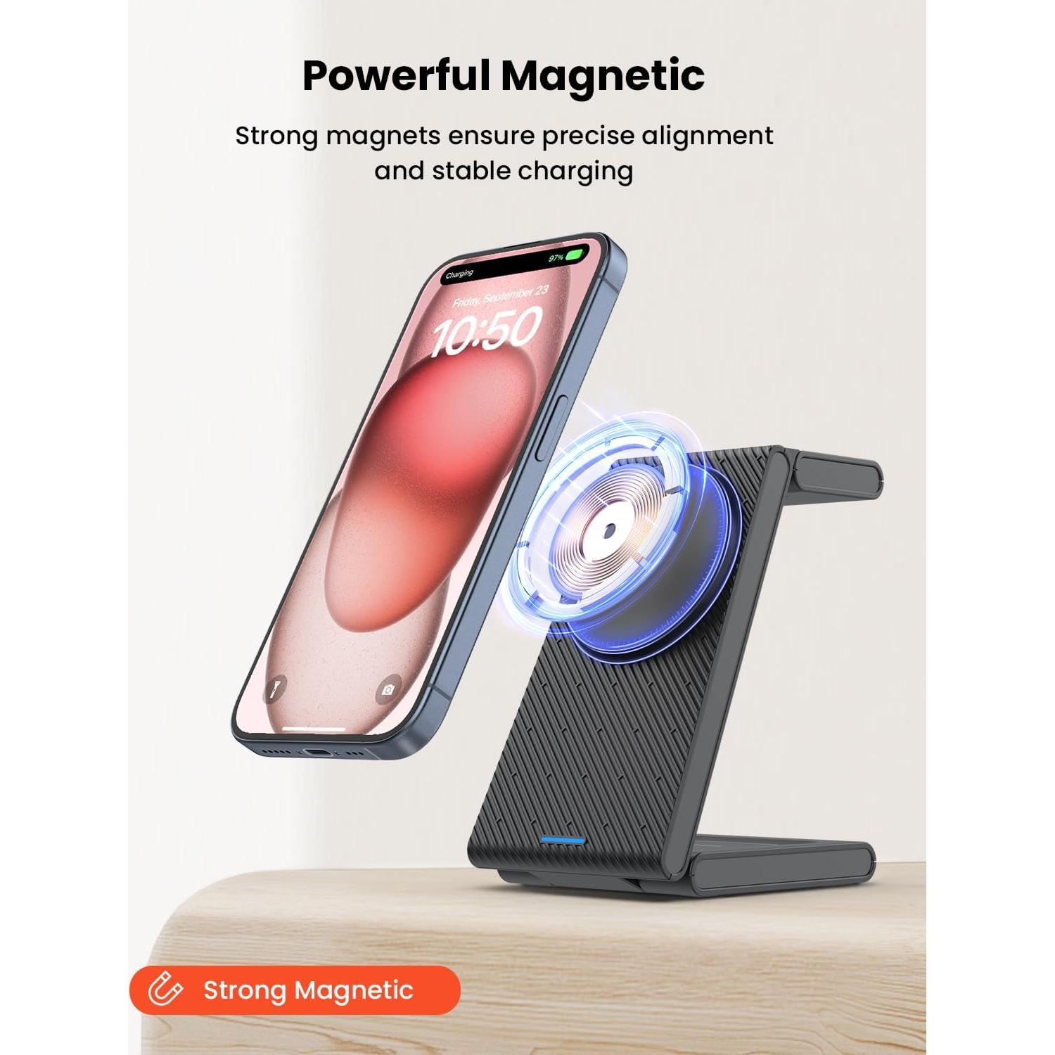 Estación de Carga Inalámbrica 3 en 1 GEEKERA para Apple