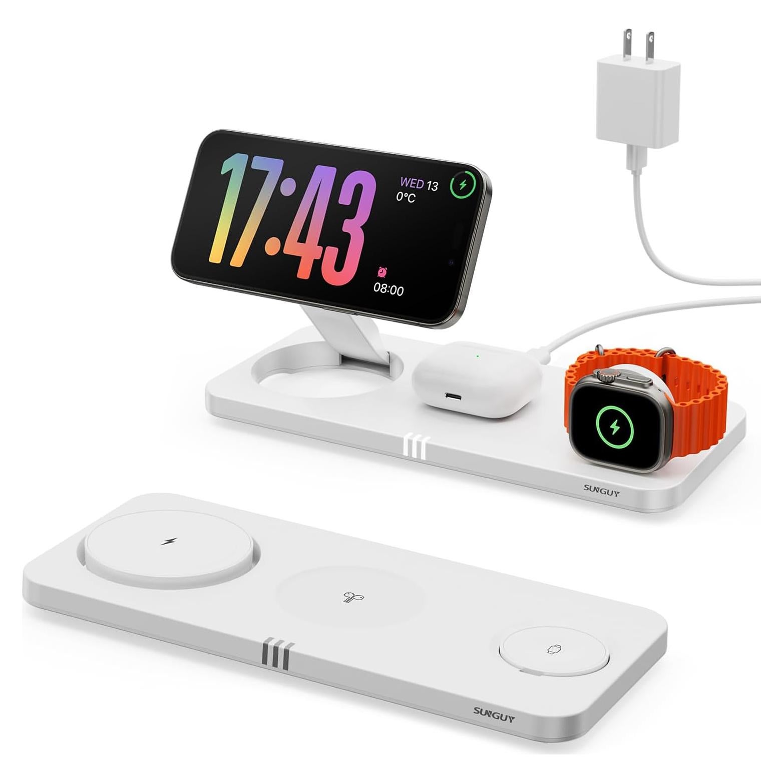 Estación de Carga Inalámbrica 3 en 1 Apple Blanco - iPhone, iWatch, AirPods
