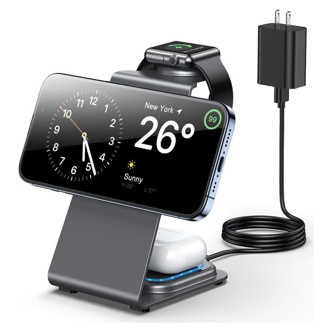 Estación de Carga Inalámbrica 3 en 1 ZnnYoo para Apple