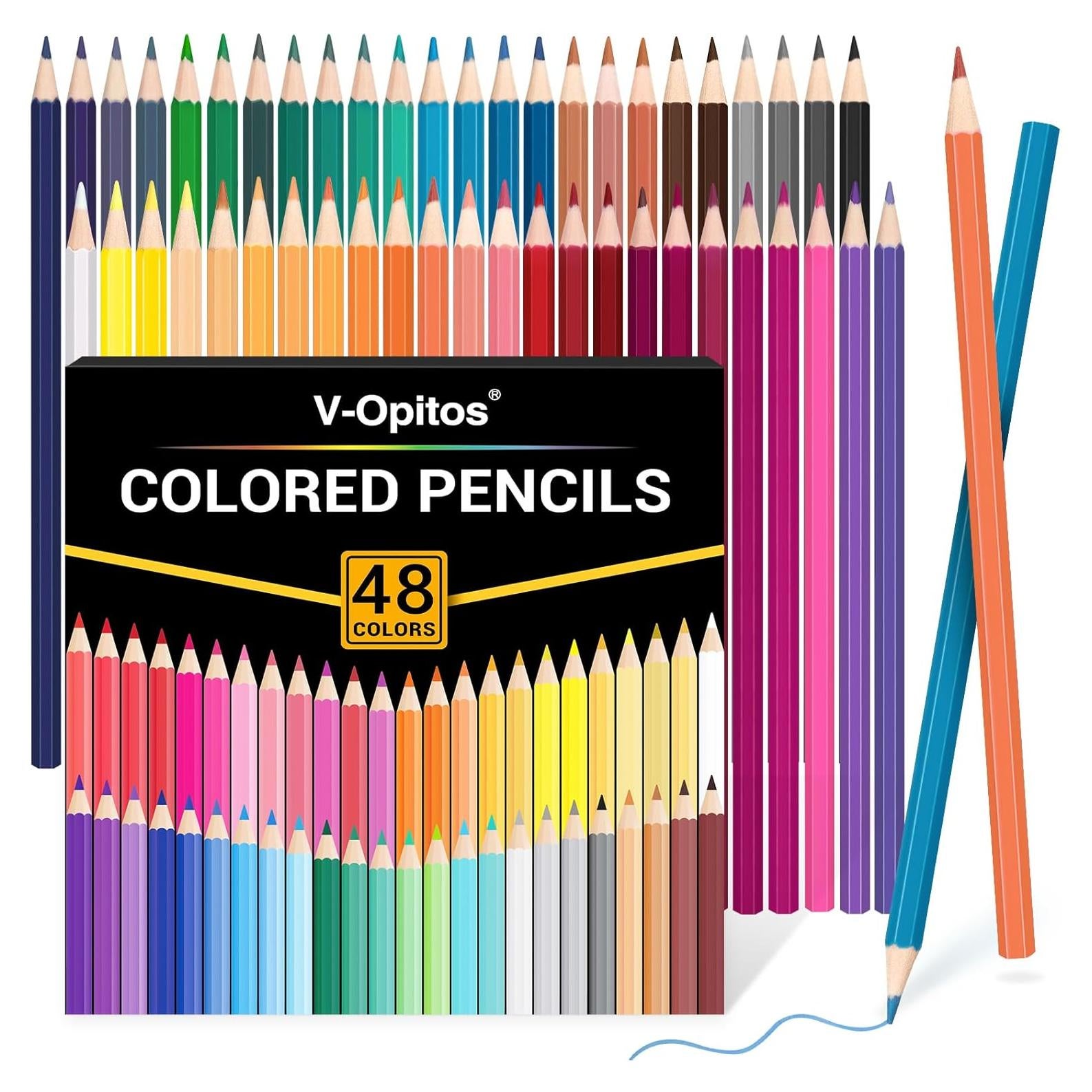 Set de 48 Lápices de Colores V-Opitos Pre-afilados