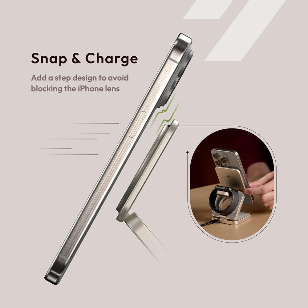 Cargador Inalámbrico Magnético ADAM Mag 3 Pro 15W 3-en-1