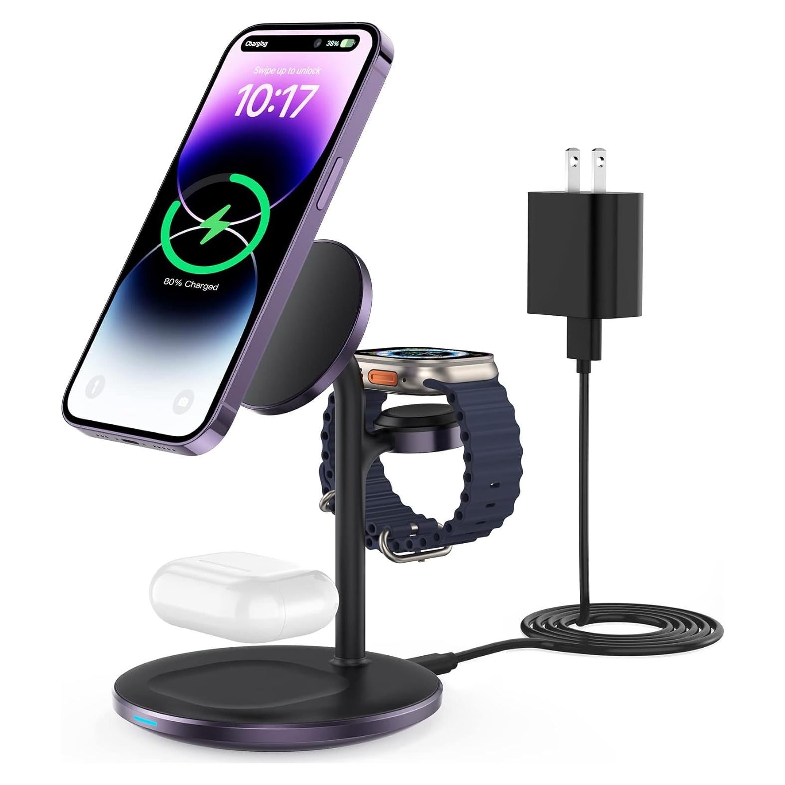 Estación de Carga Inalámbrica 3 en 1 XooFly Mag-Safe 15W