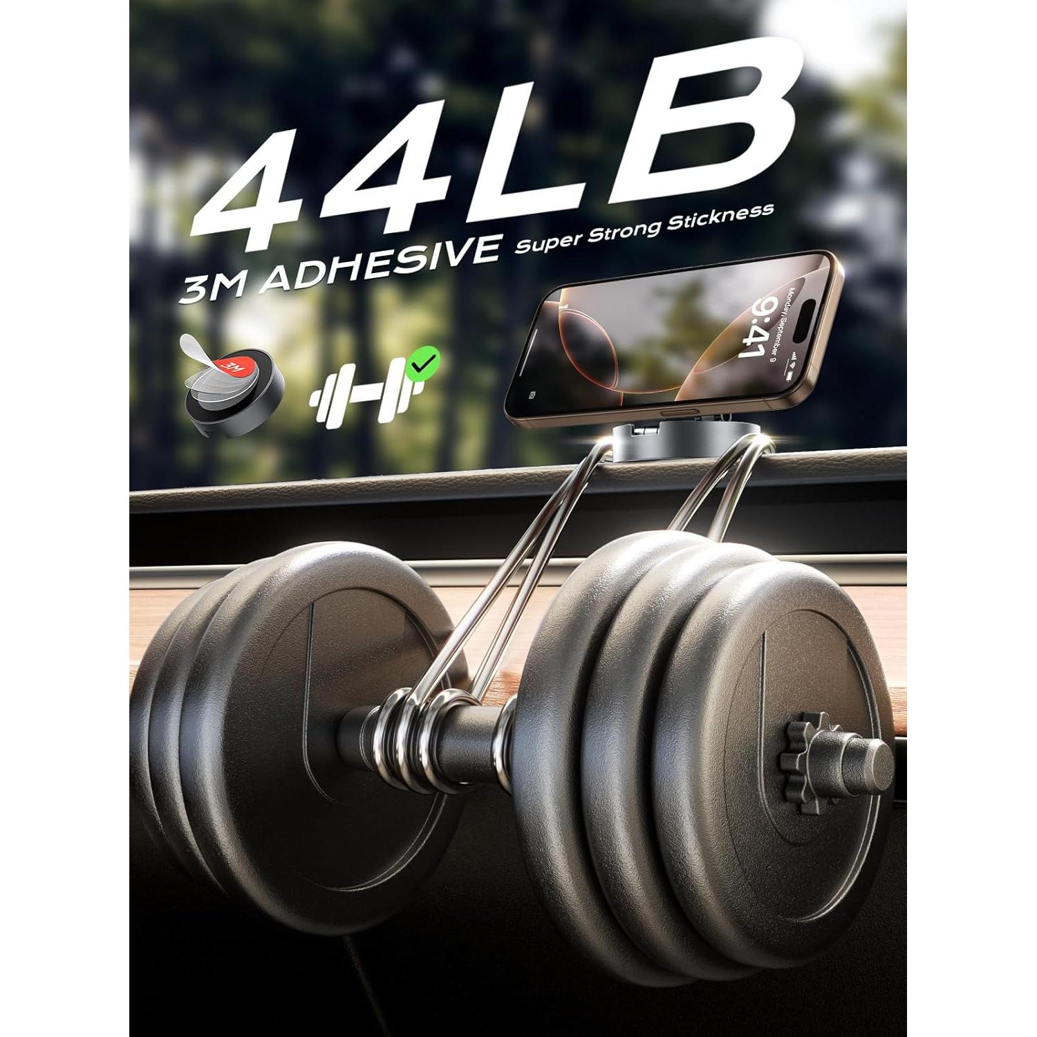 Soporte de Coche Magnético THREEKEY TZH101 Bronce con Carga Rápida Qi2