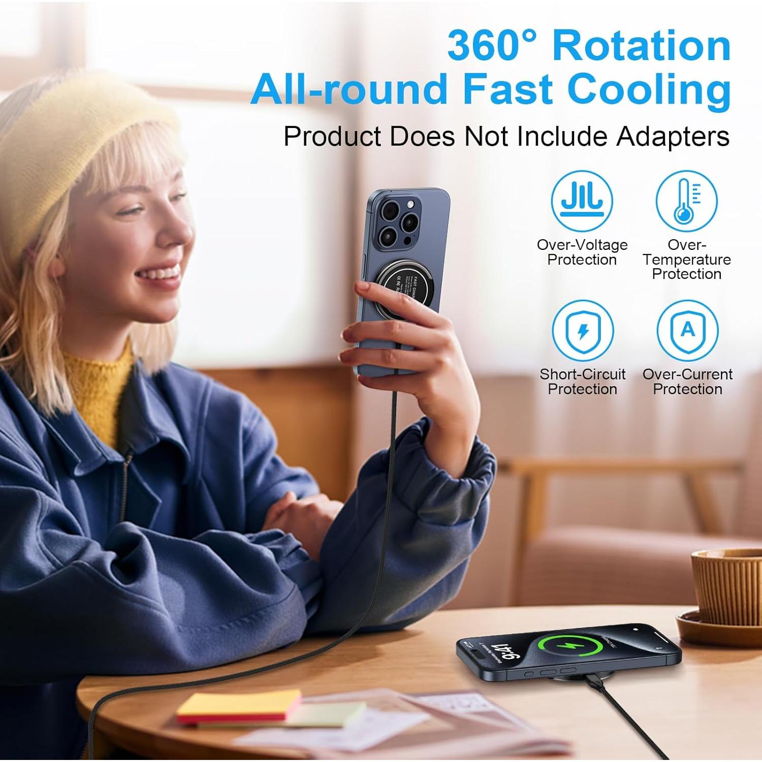 Cargador Inalámbrico Samsung 15W Magnético Pad de Carga