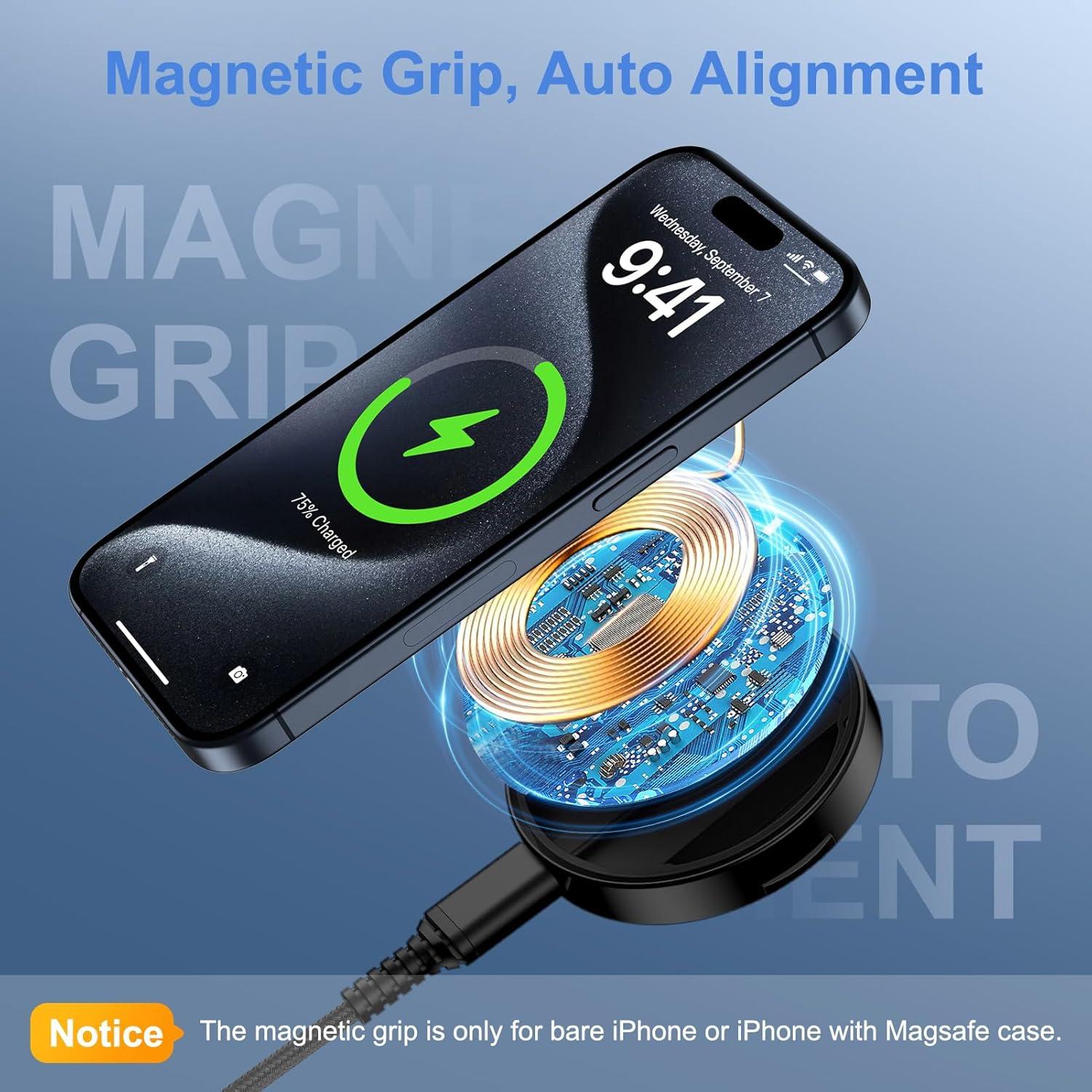 Cargador Inalámbrico Magsafe 15W para iPhone y Samsung