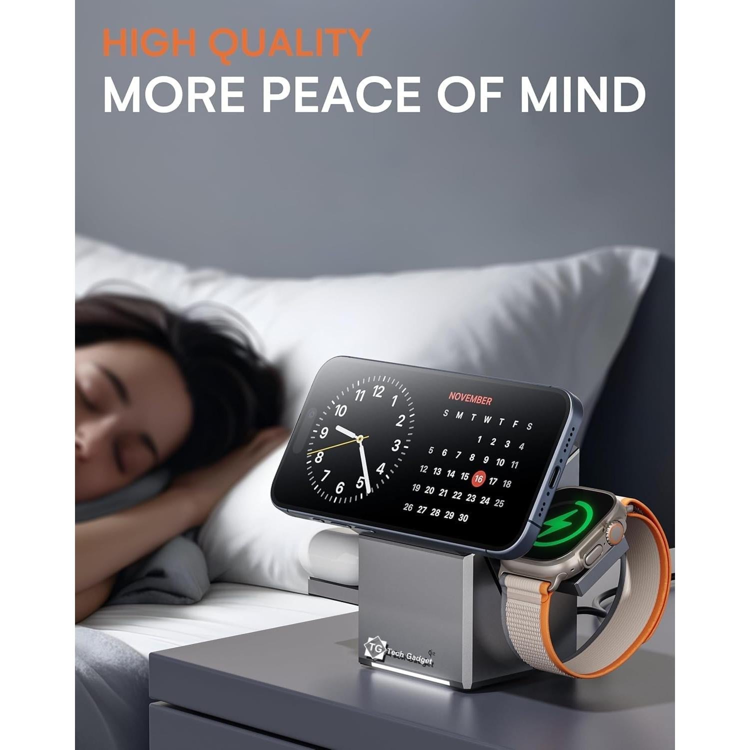 Estación de Carga 3 en 1 CubeTrick Qi2 15W para iPhone, Apple Watch, AirPods