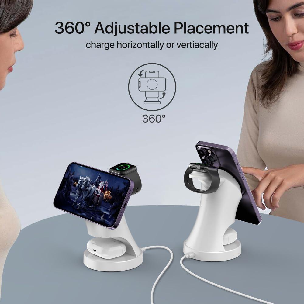 Estación de Carga Inalámbrica 3 en 1 XYH para Apple