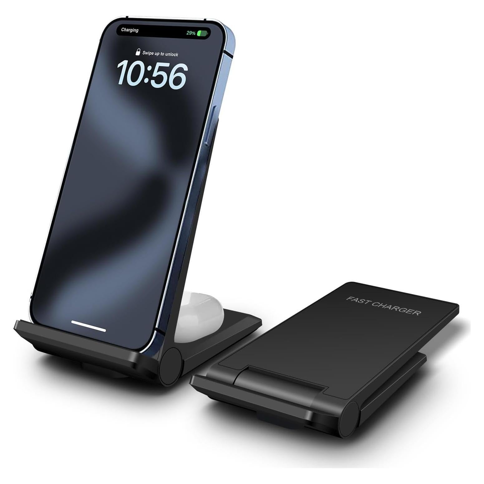 Cargador Inalámbrico 2 en 1 DINTNCCM 20W Rápido para iPhone/Samsung