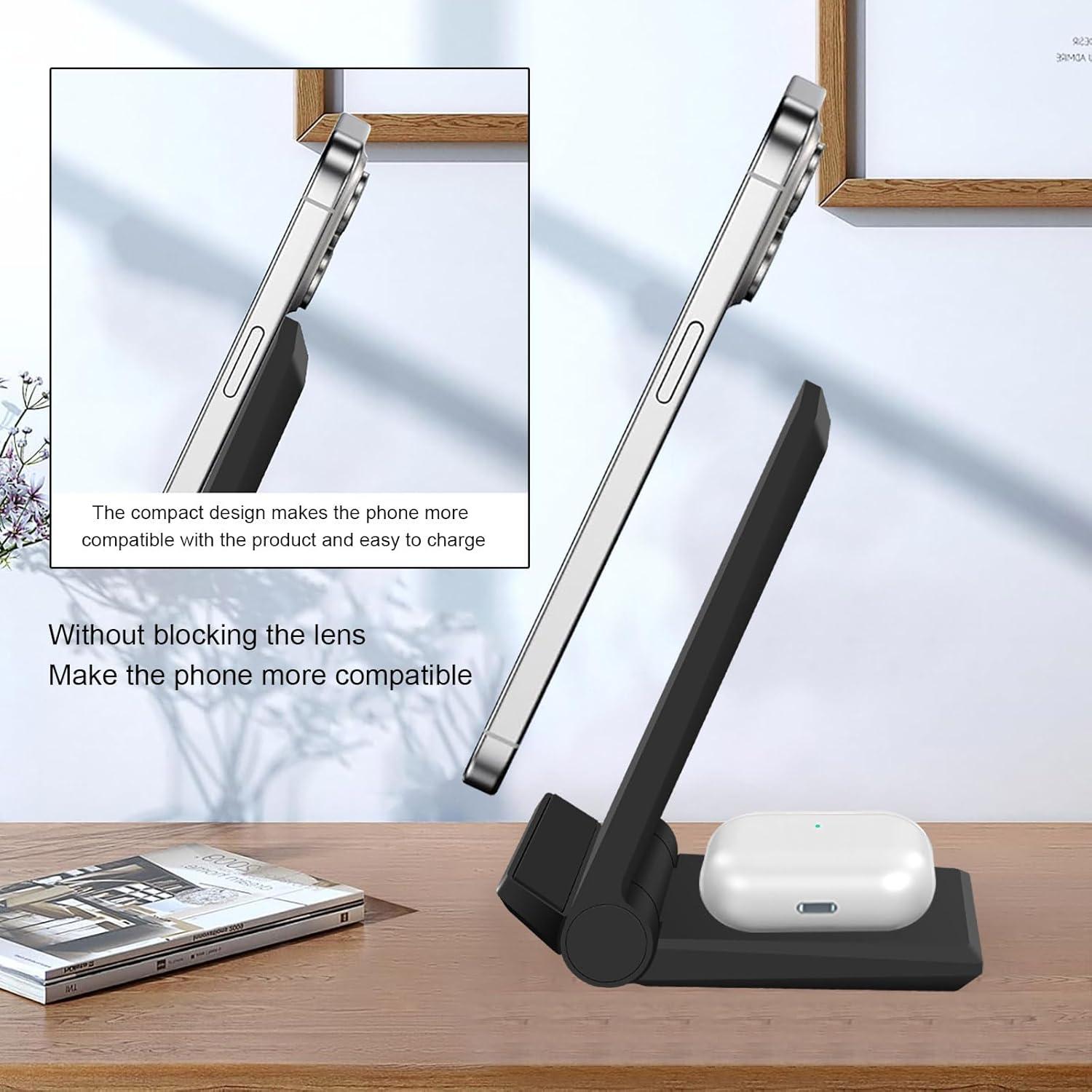 Cargador Inalámbrico 2 en 1 DINTNCCM 20W Rápido para iPhone/Samsung