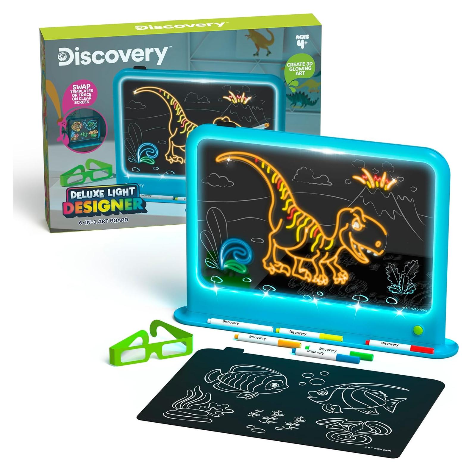 Tablero de Arte Iluminado Discovery Deluxe 6-en-1 con Gafas 3D