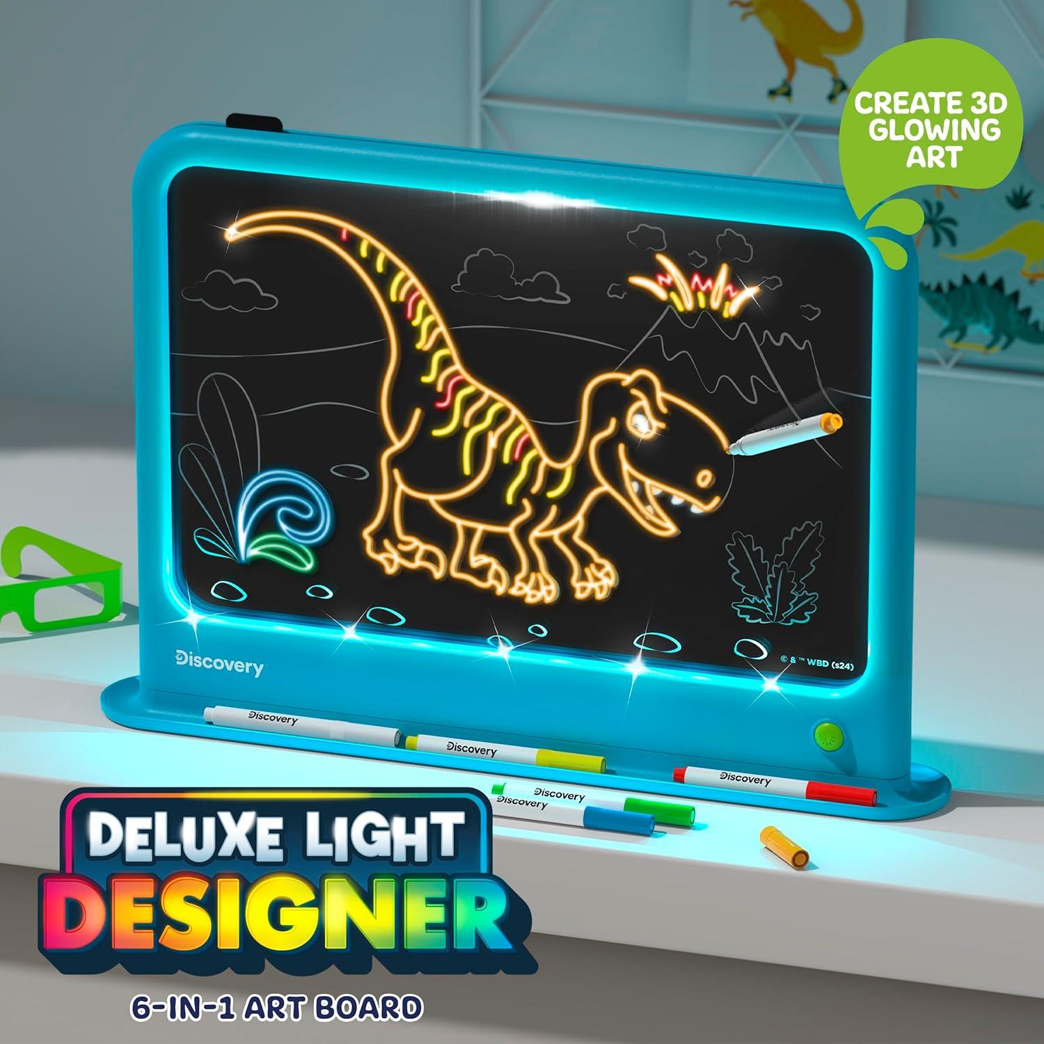 Tablero de Arte Iluminado Discovery Deluxe 6-en-1 con Gafas 3D