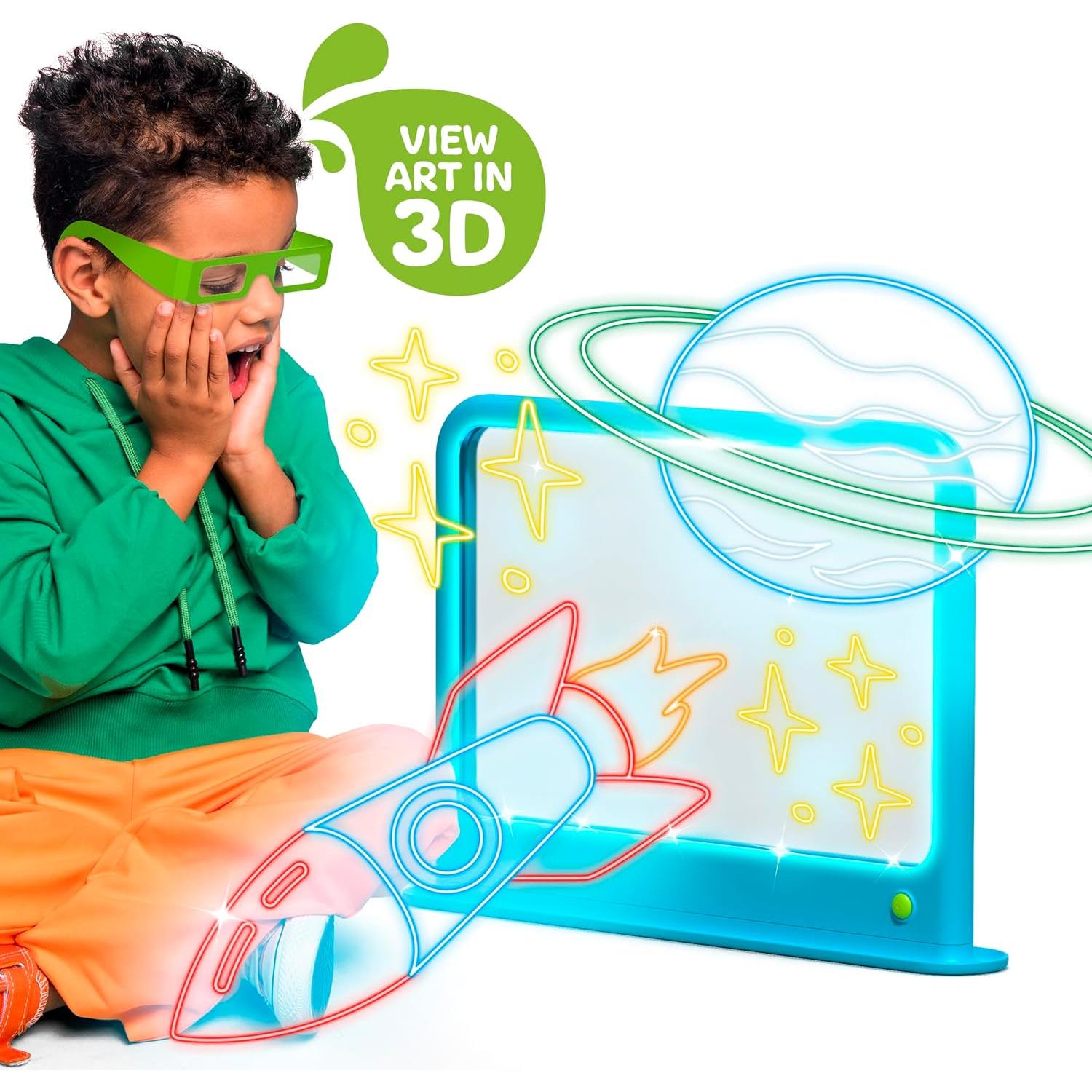 Tablero de Arte Iluminado Discovery Deluxe 6-en-1 con Gafas 3D