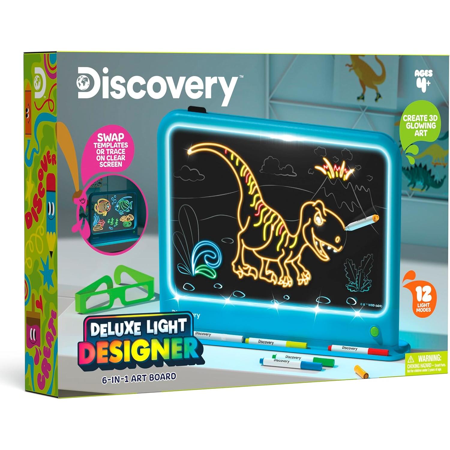 Tablero de Arte Iluminado Discovery Deluxe 6-en-1 con Gafas 3D