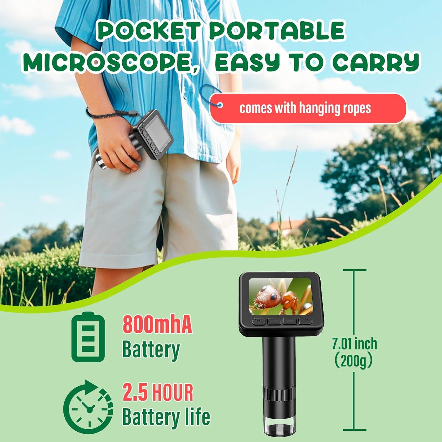 Microscopio Digital IMICHI 50X-1000X con Pantalla IPS 2"