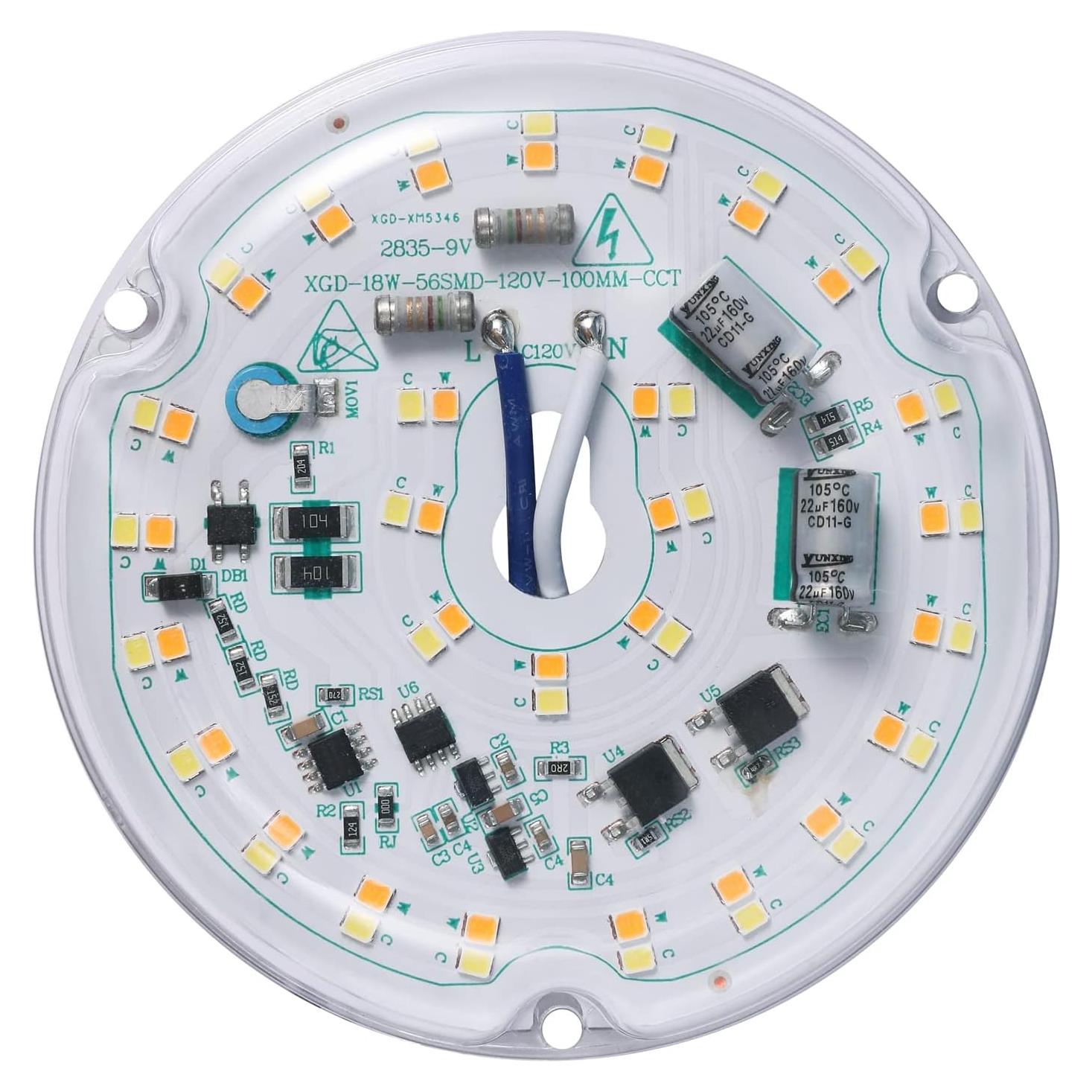 Kit Luz LED Retrofit 10cm Ledytech 18W Regulable 2200LM