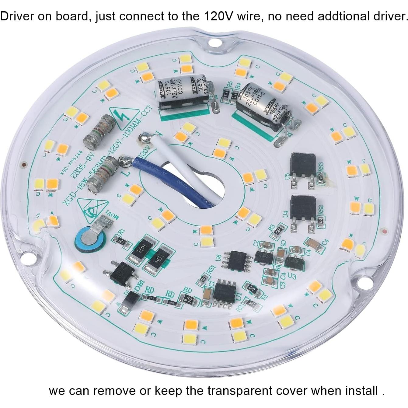 Kit Luz LED Retrofit 10cm Ledytech 18W Regulable 2200LM