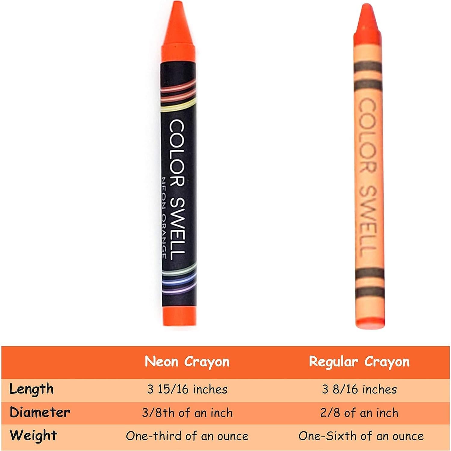 Packs de Crayones Neón Color Swell - 18 Cajas de 8 Crayones