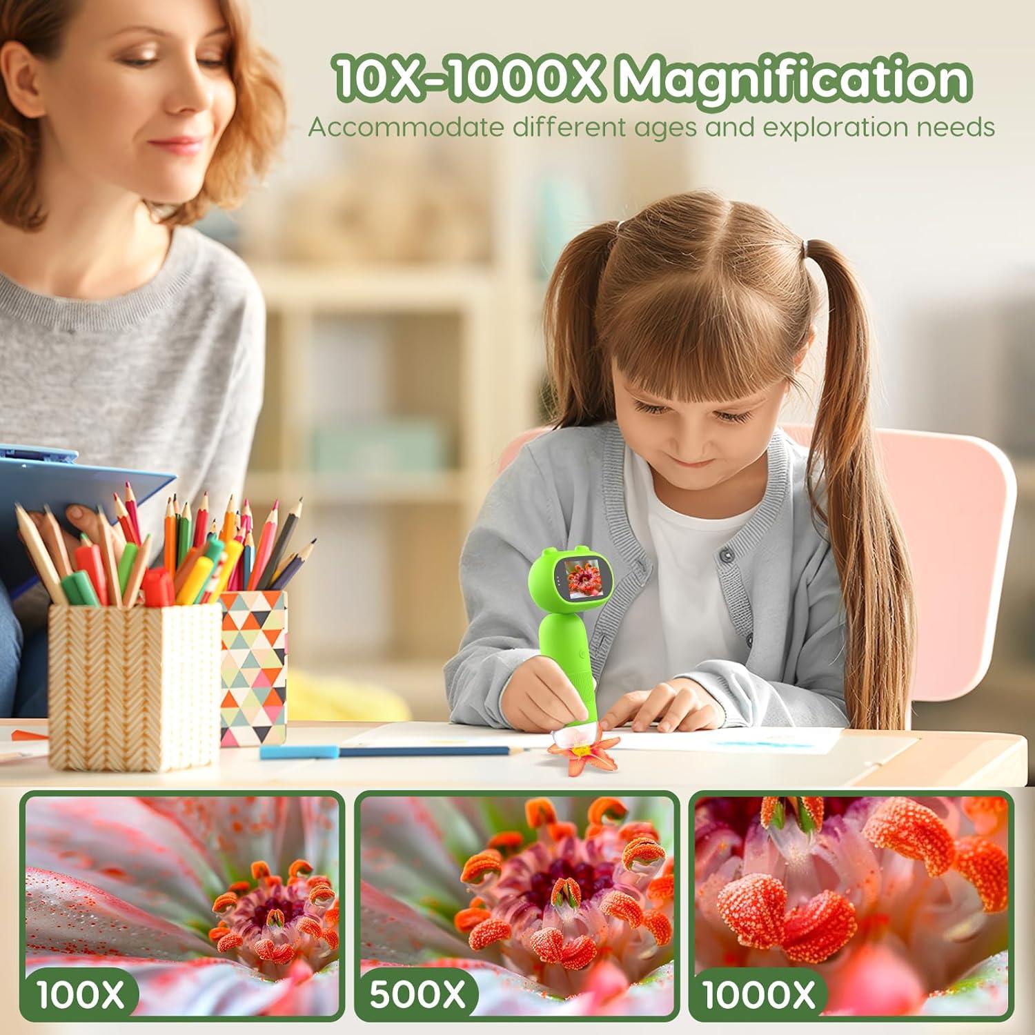 Microscopio Digital de Mano Hayve 16MP 1000X con Pantalla 2"