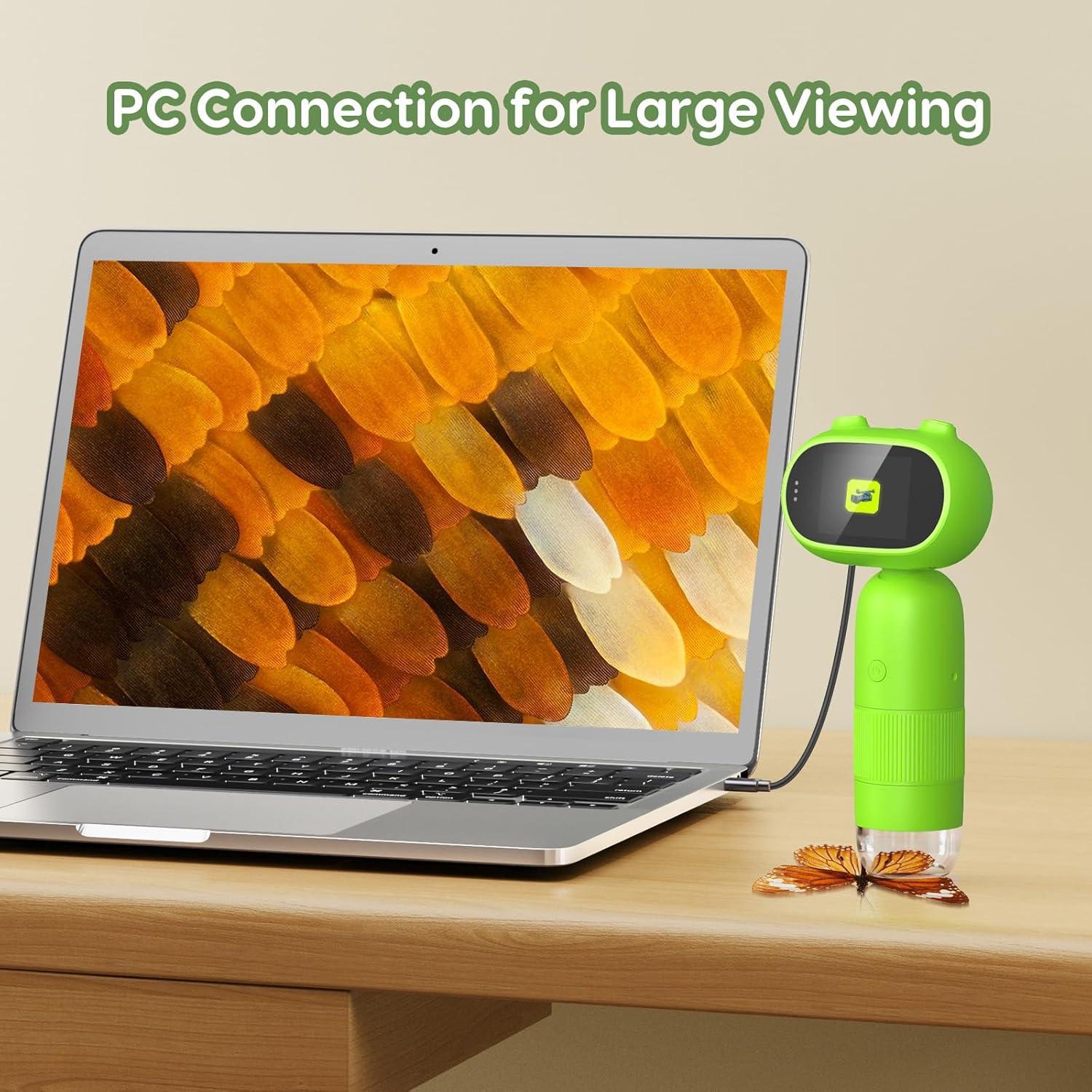 Microscopio Digital de Mano Hayve 16MP 1000X con Pantalla 2"