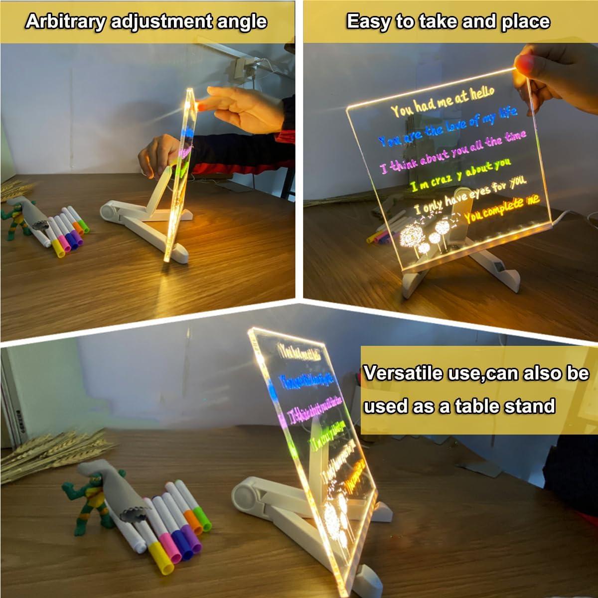 Set de 2 Tableros LED de Notas Acrílico CARETHYS 30x20 cm