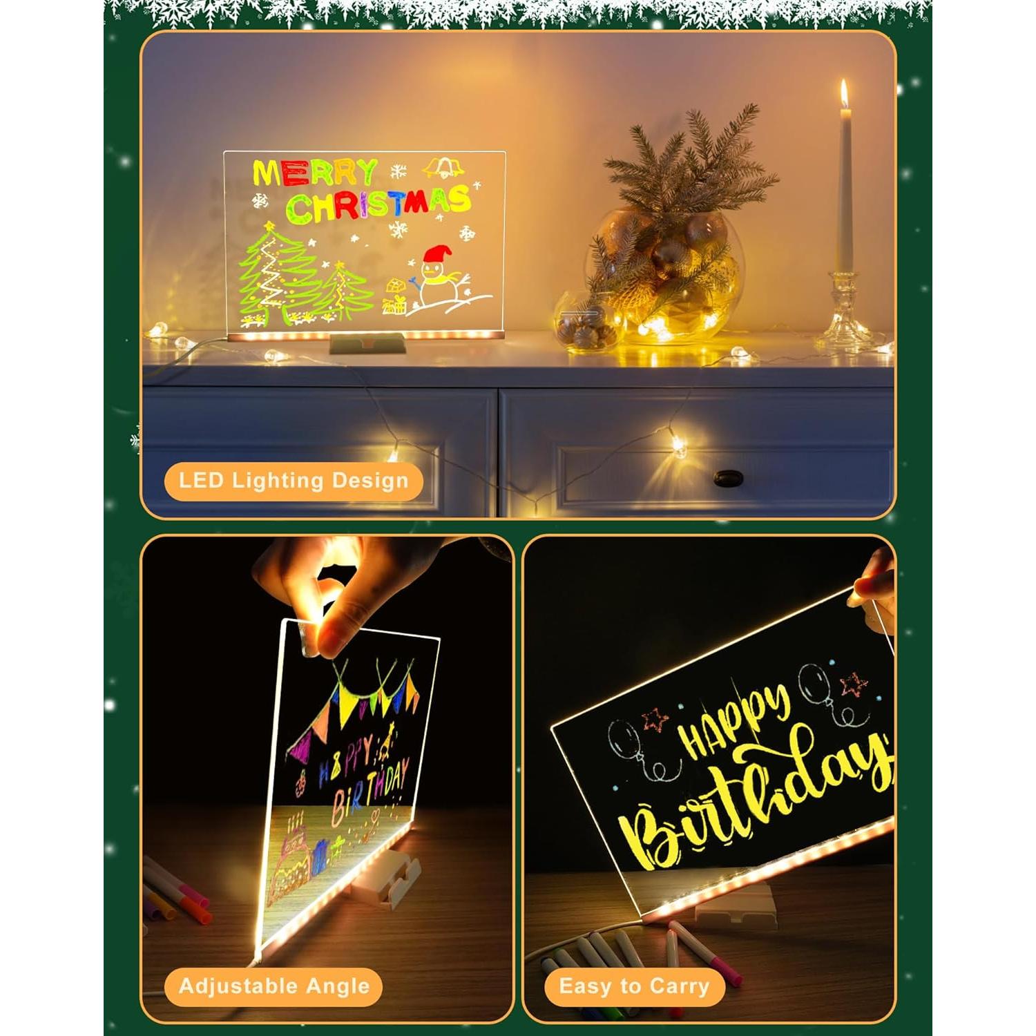 Tablero de Notas LED THINKKEEN 20x30cm Acrílico Multicolor