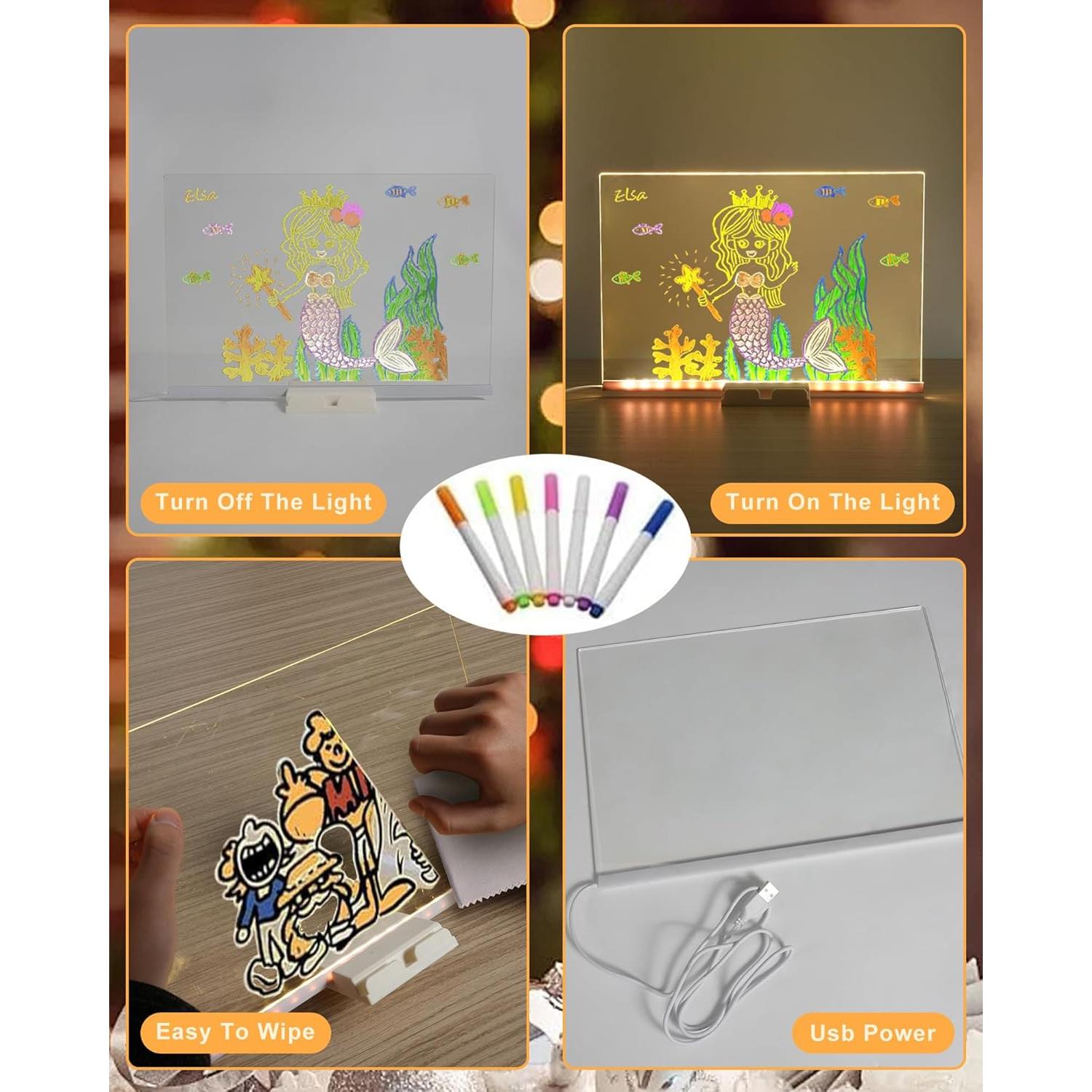 Tablero de Notas LED THINKKEEN 20x30cm Acrílico Multicolor