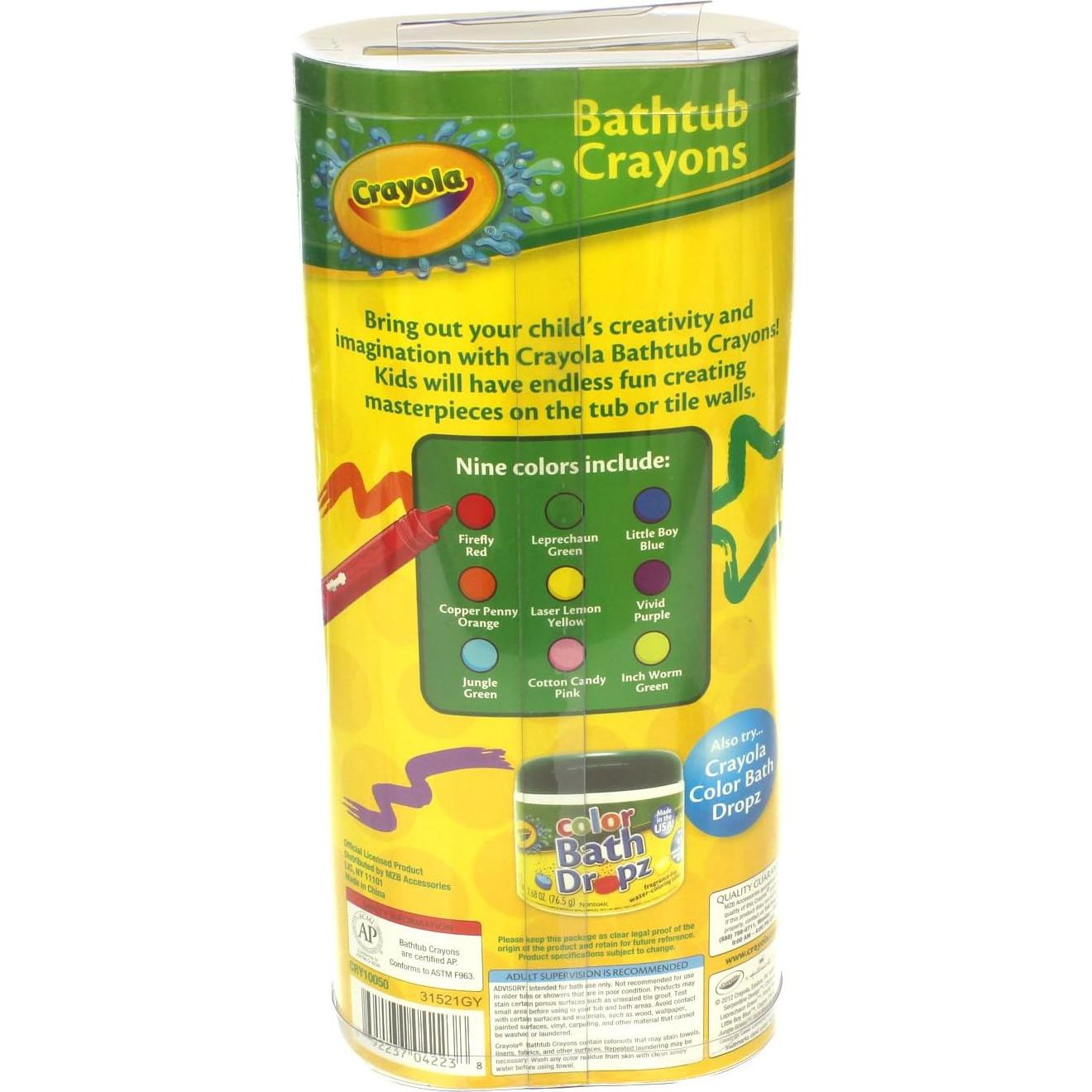 Crayola Bathtub Crayons, Assorted Colors 10 ea