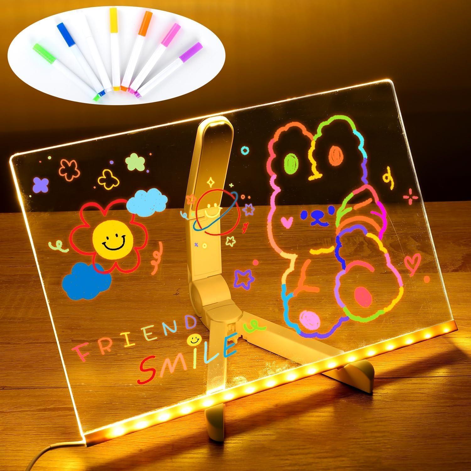 Tablero de Notas LED OSFRIAGE 20.1x20.1 cm Acrílico Multicolor