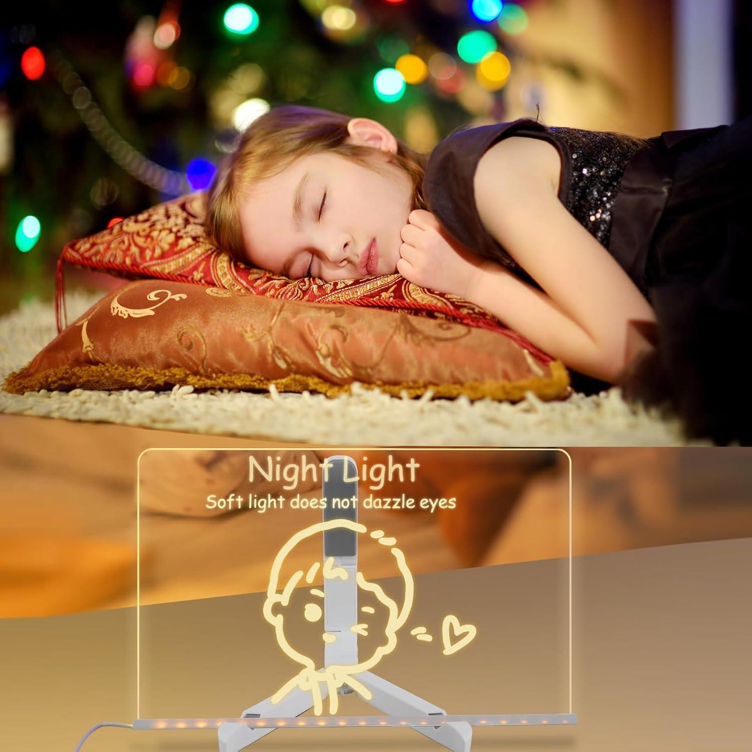 Tablero Acrílico LED MOCOWAY 30x20 cm con 7 Bolígrafos Neón