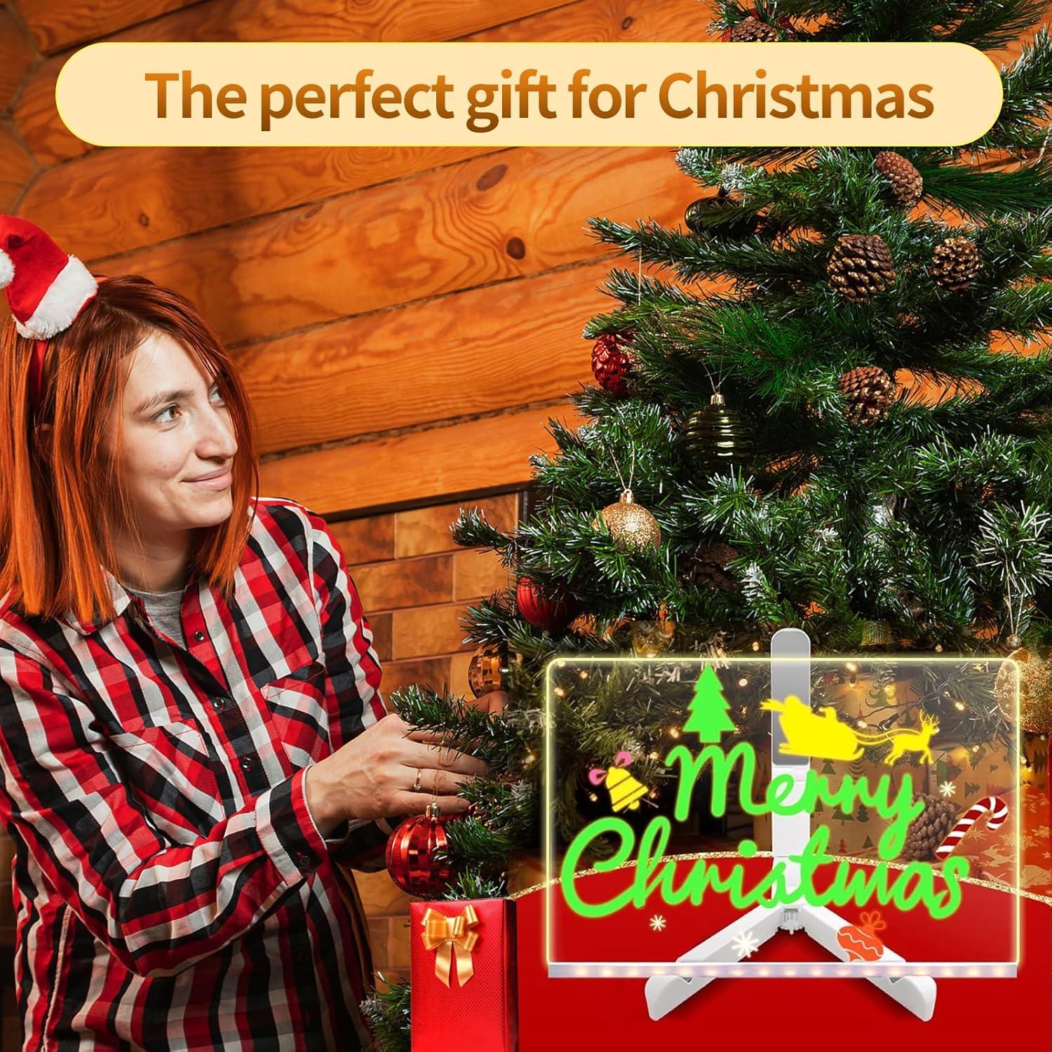 Tablero Acrílico LED MOCOWAY 30x20 cm con 7 Bolígrafos Neón