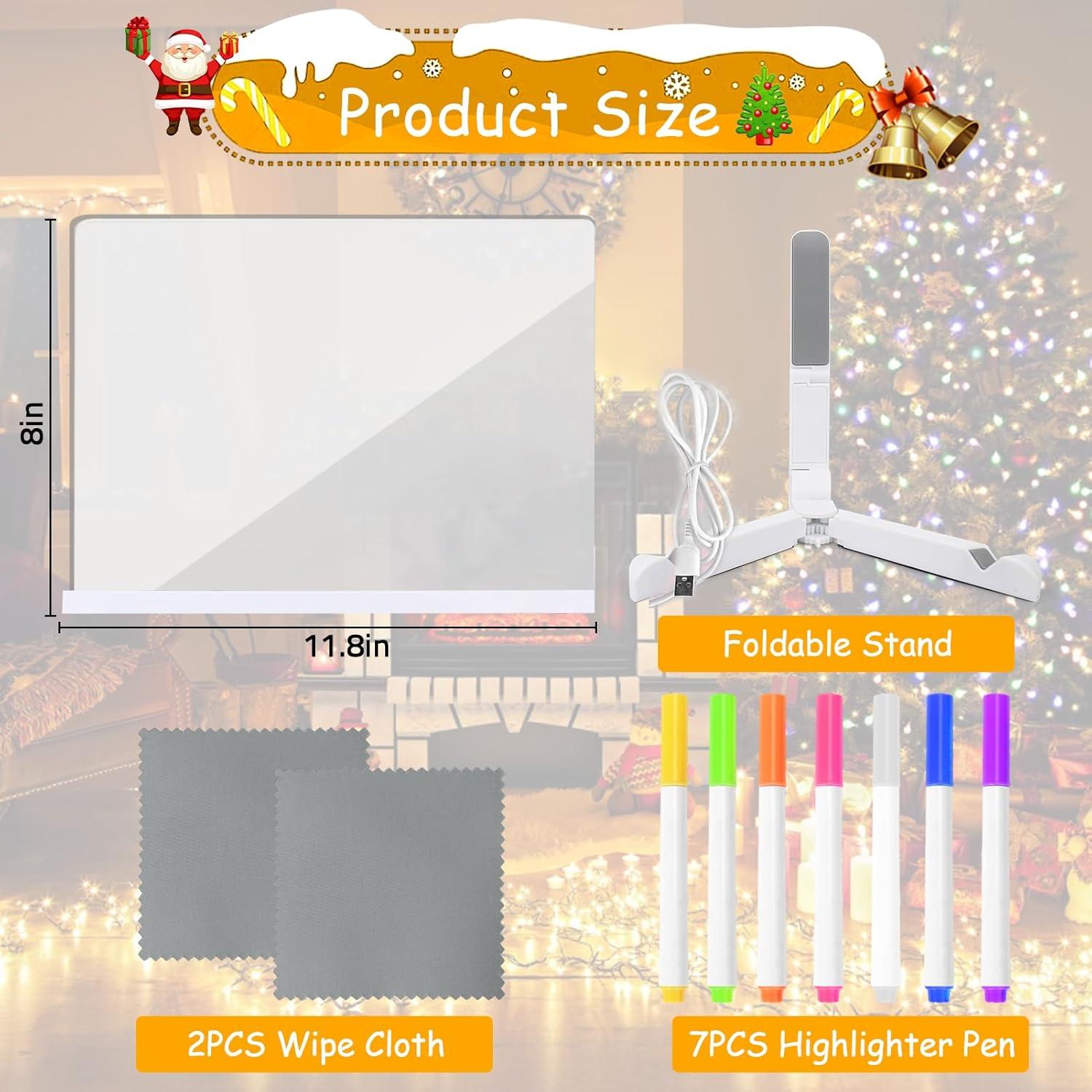 Tablero de Notas LED AIERSA 11.8x20.3 cm Acrílico para Niños