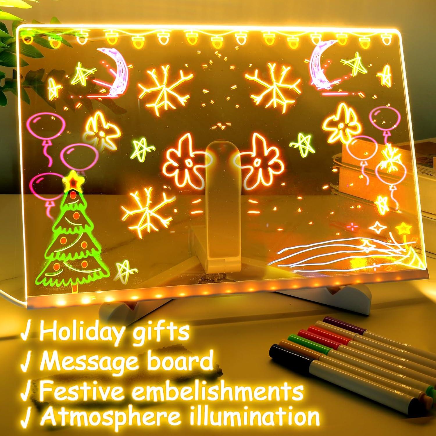 Tablero de Notas LED AIERSA 11.8x20.3 cm Acrílico para Niños