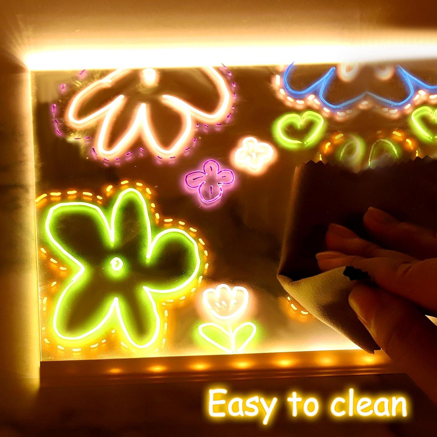 Tablero de Notas LED AIERSA 11.8x20.3 cm Acrílico para Niños