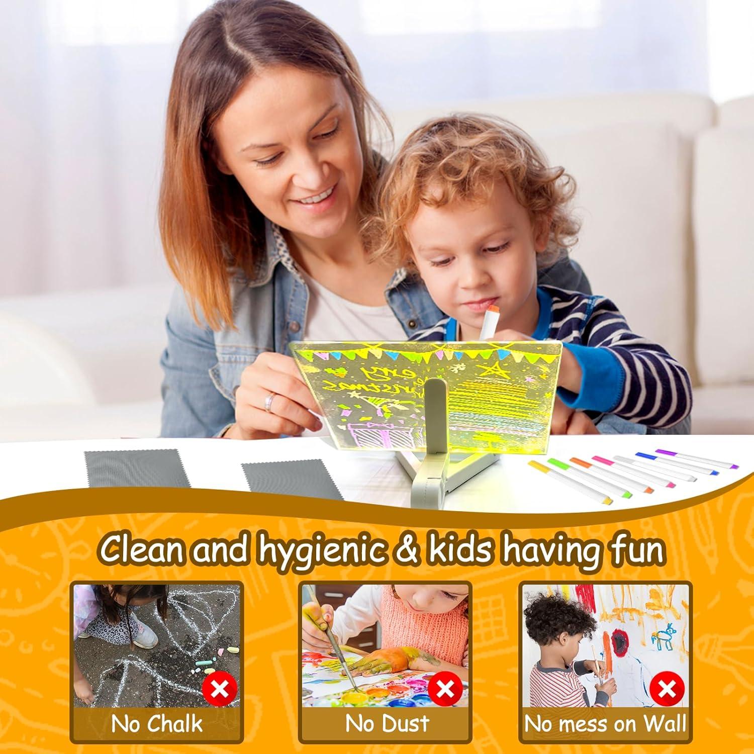 Tablero de Notas LED AIERSA 11.8x20.3 cm Acrílico para Niños