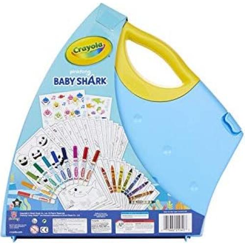 Crayola Baby Shark Art Set, 50 Pieces, Gift for Kids, 3, 4, 5, 6, 7