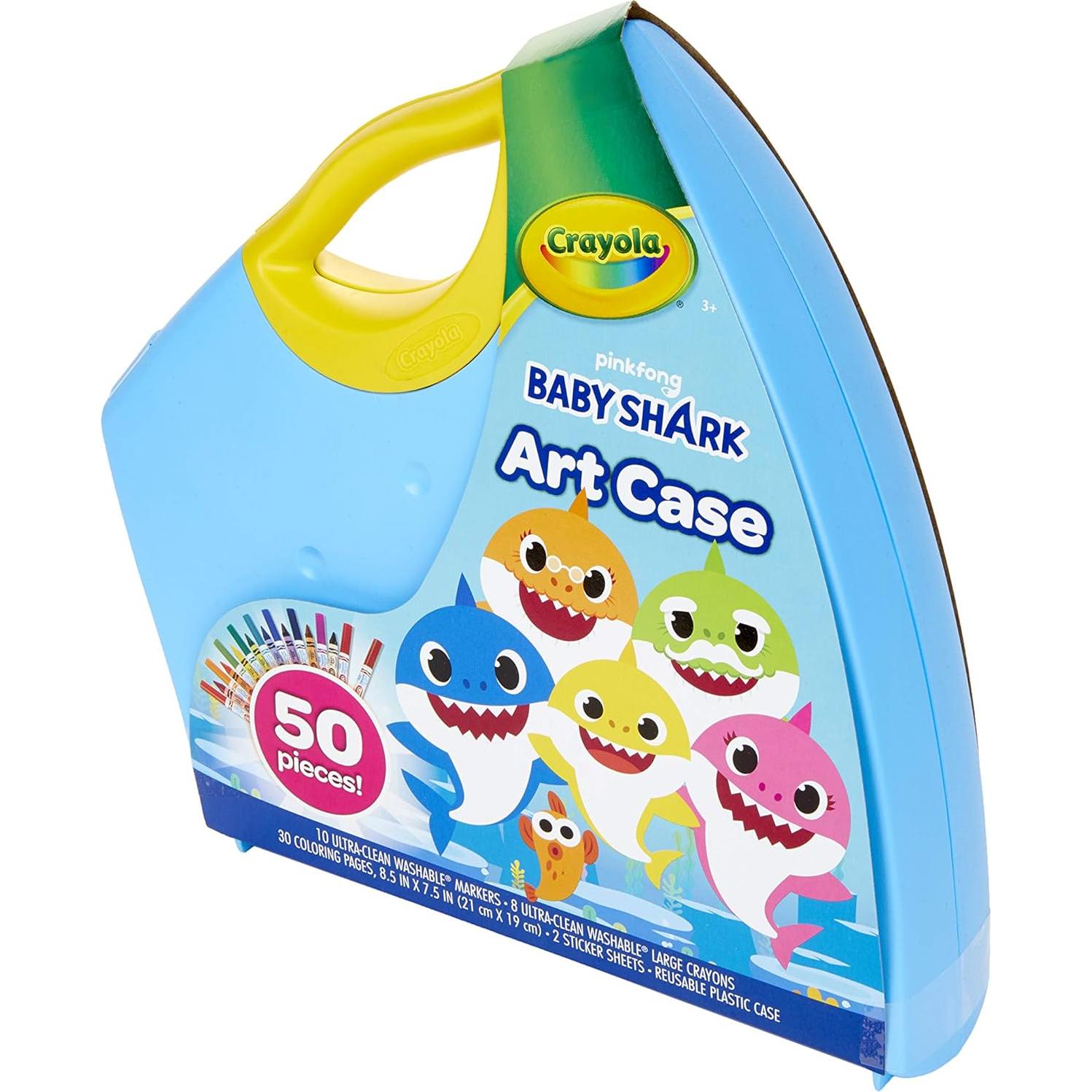 Crayola Baby Shark Art Set, 50 Pieces, Gift for Kids, 3, 4, 5, 6, 7