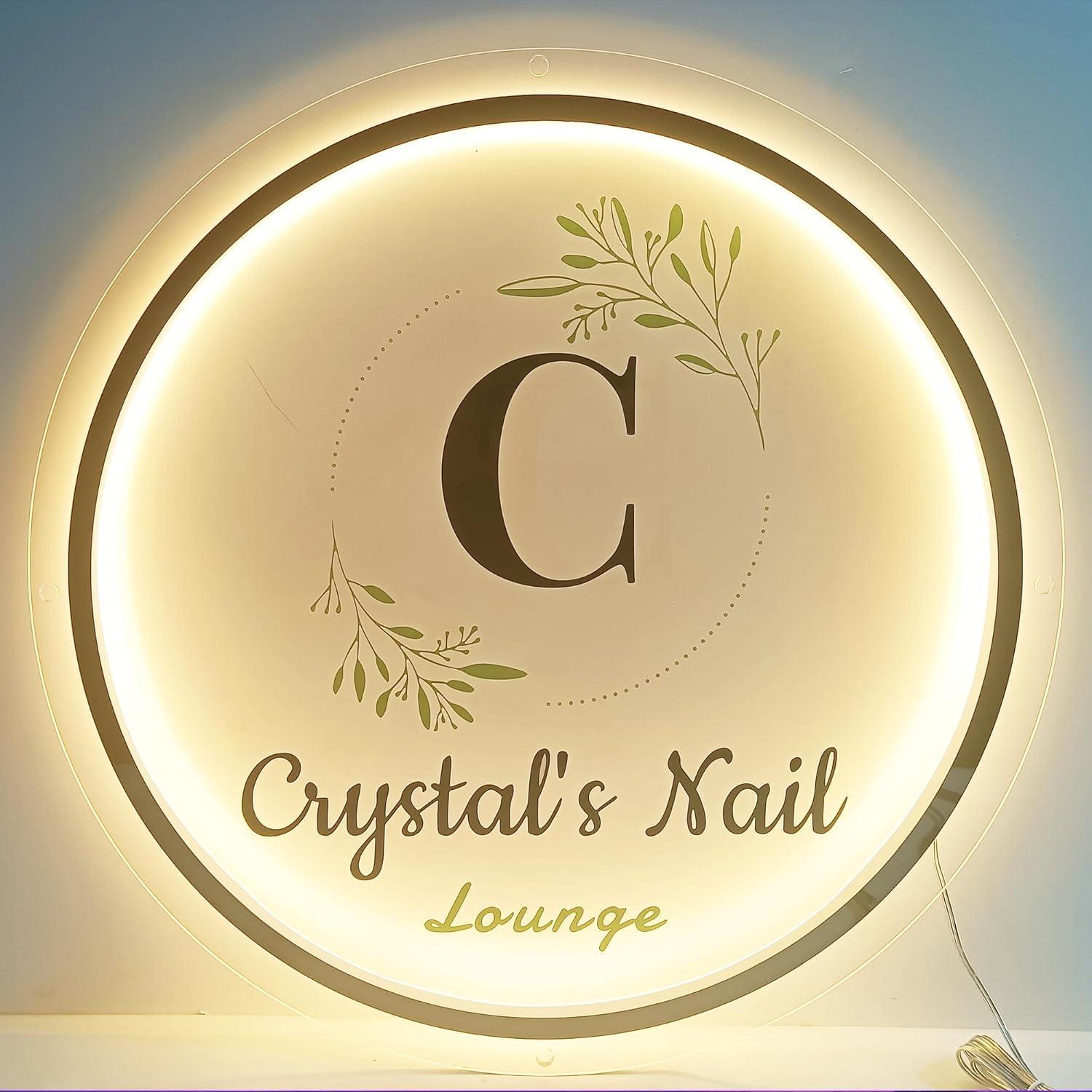 Señal Retroiluminada LED Personalizada Acrílico 38.1cm