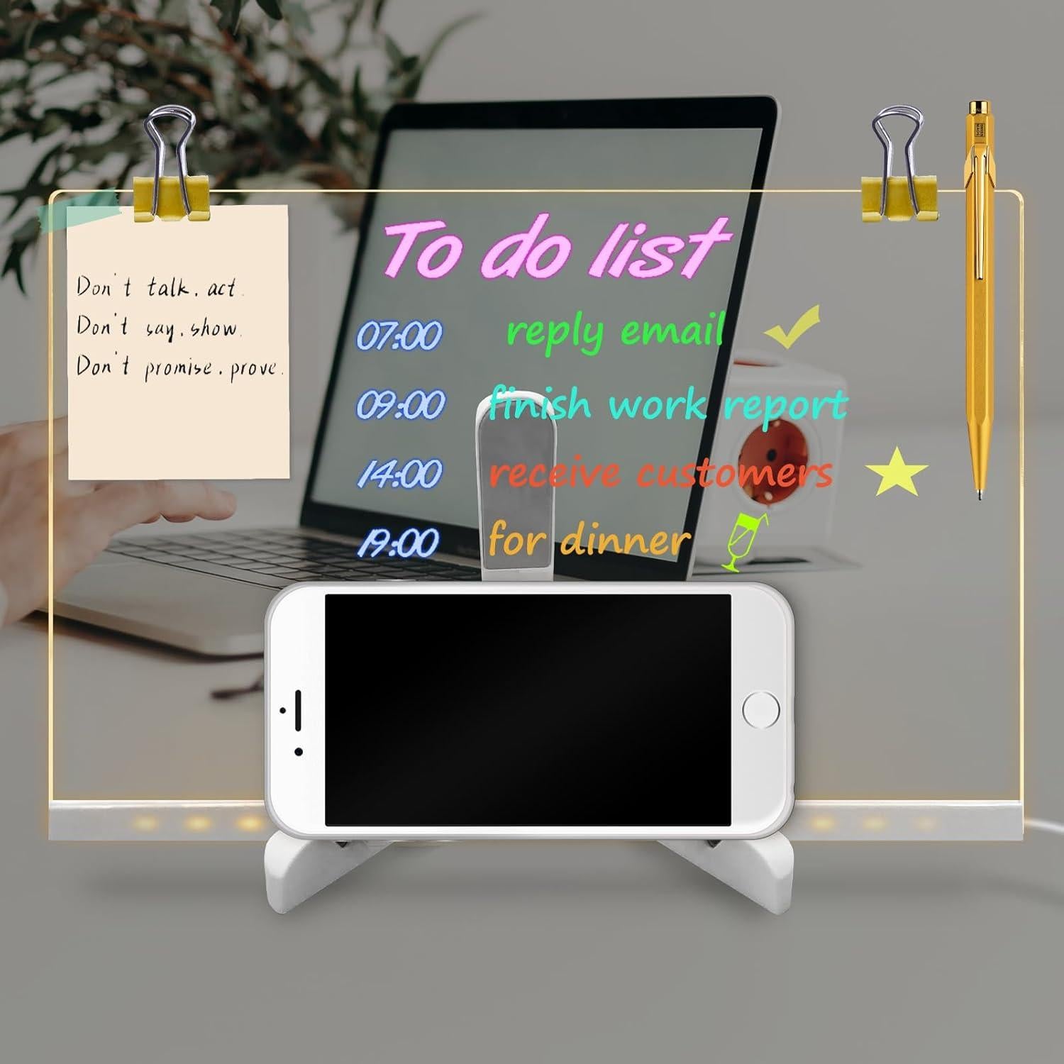 Tablero de Borrado en Seco Acrílico ASEAZ 20x30cm Amarillo