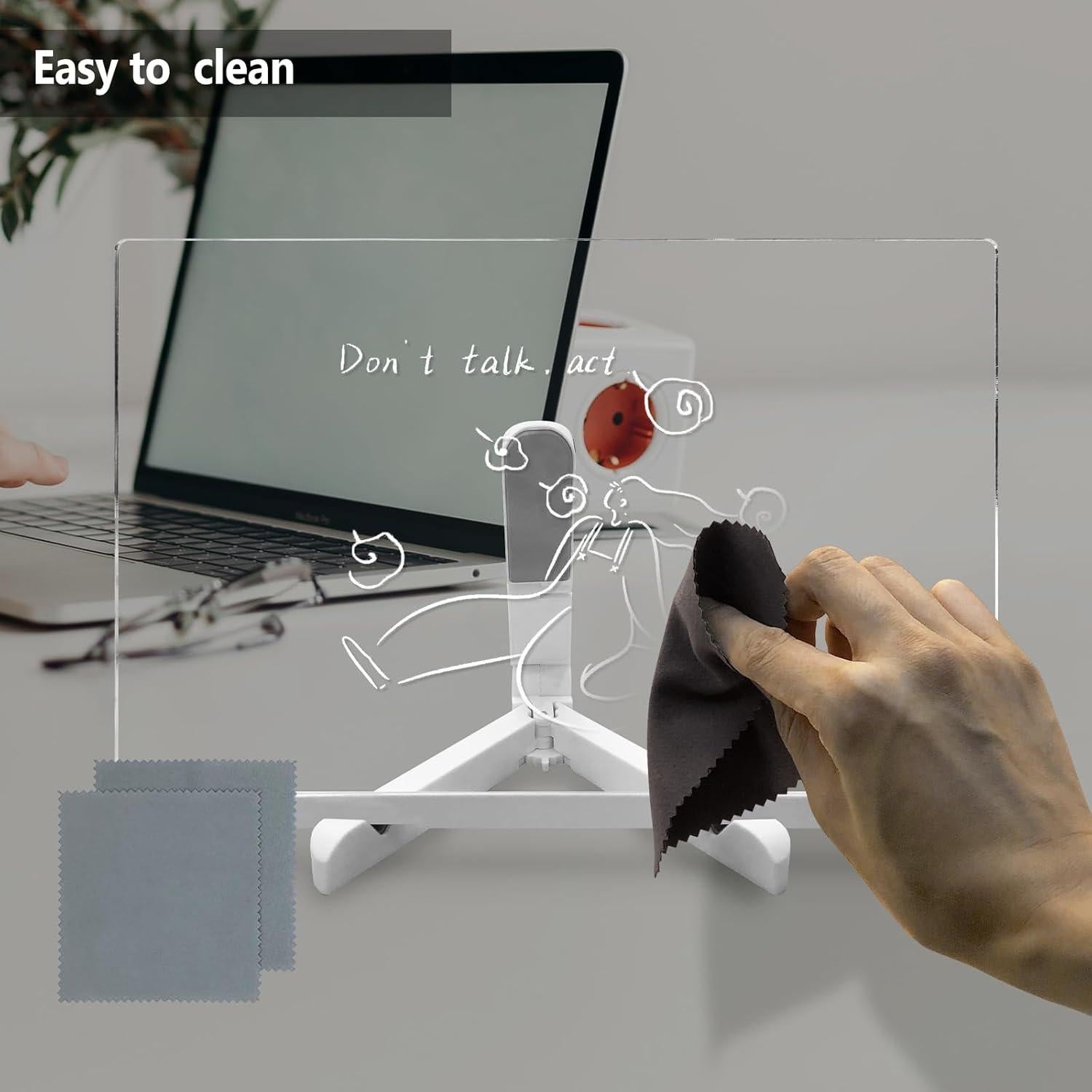 Tablero de Borrado en Seco Acrílico ASEAZ 20x30cm Amarillo