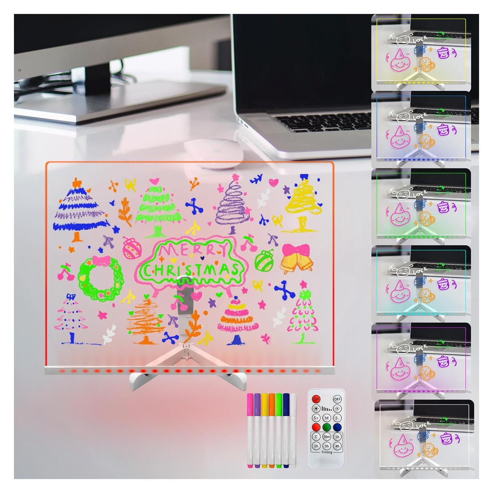 Tablero LED de Borrado en Seco Laysinly 40x30 cm 7 Colores