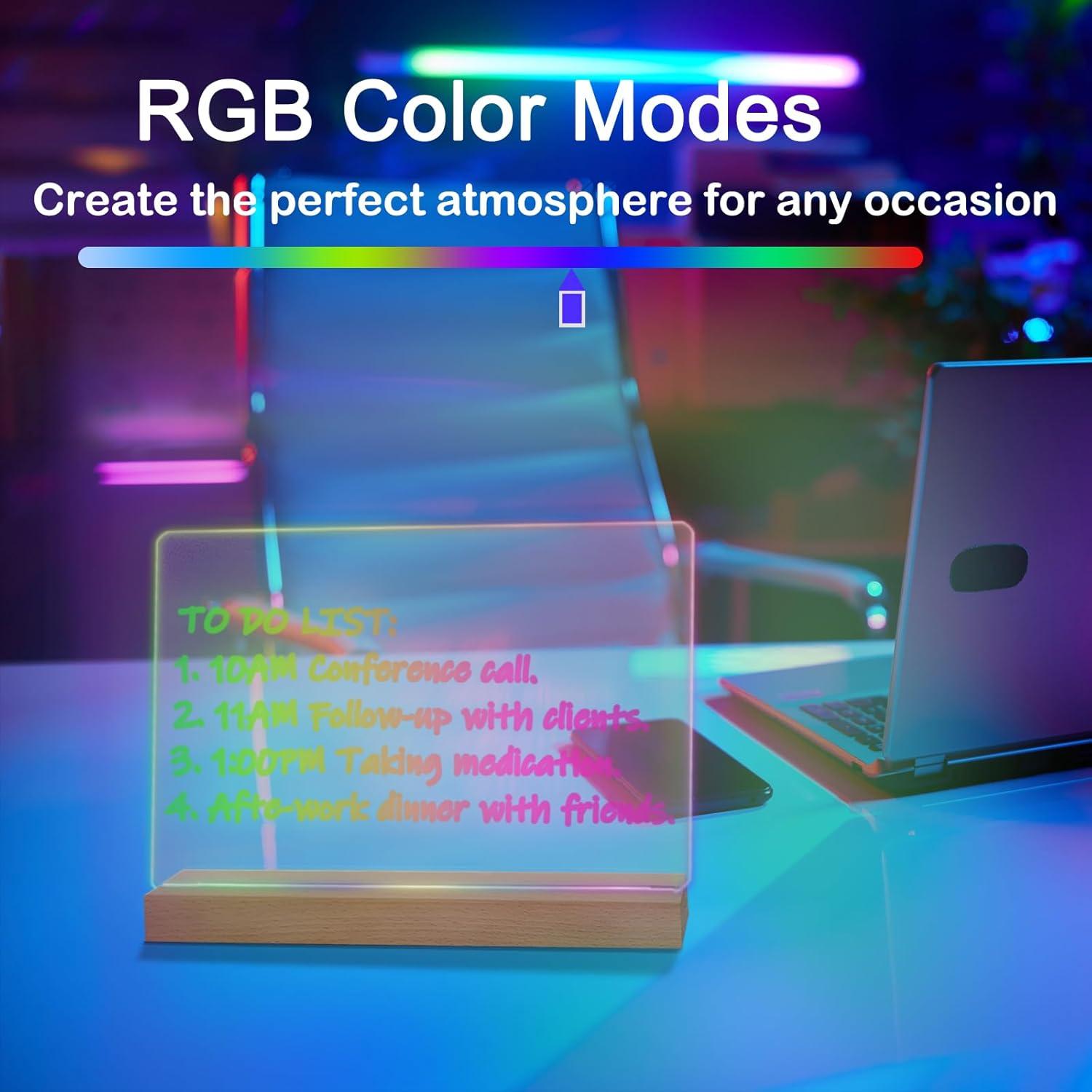 Tablero Blanco Acrílico con Luz LED HaldyeMic 30.48x25.4cm