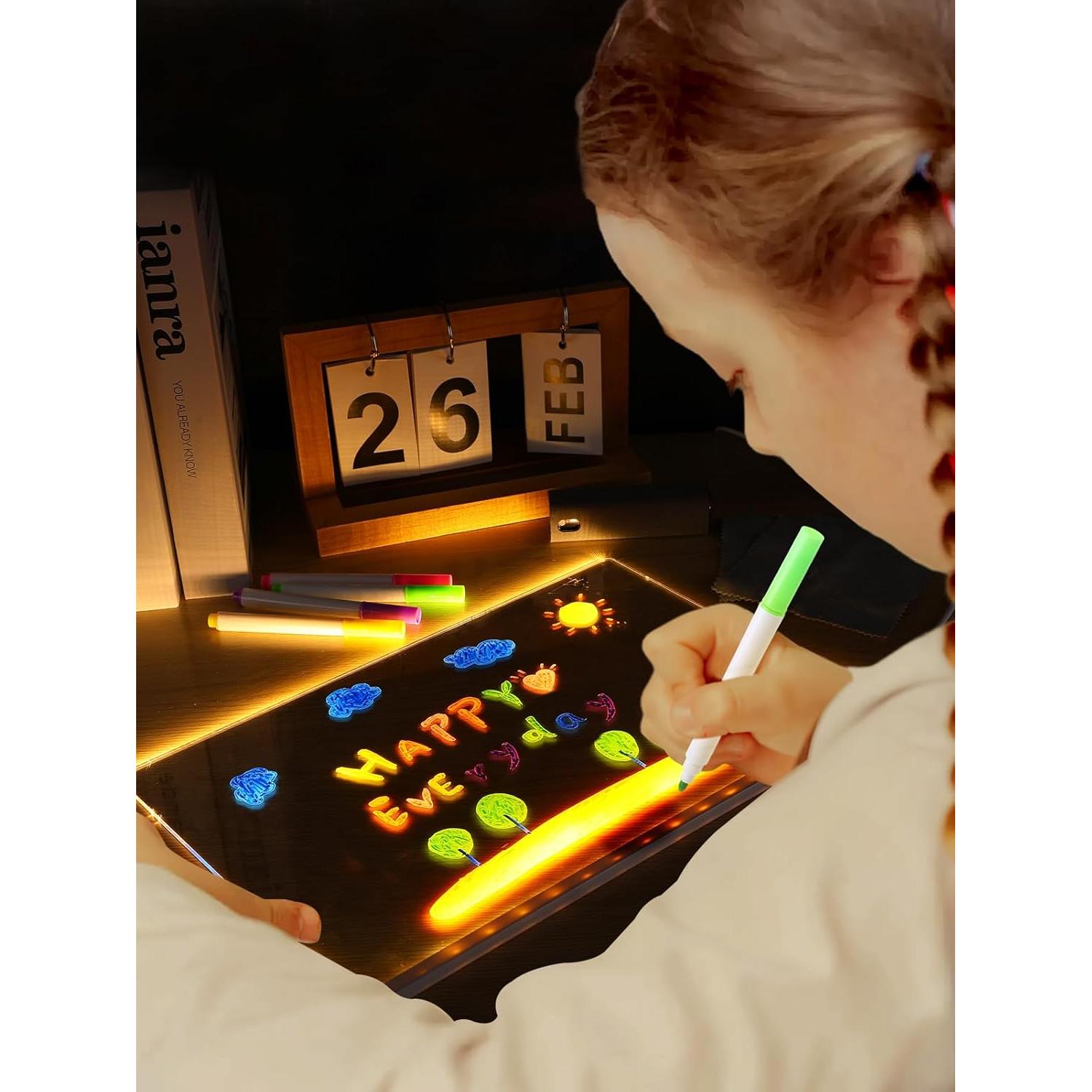 Tablero de Mensajes LED ANPHSIN 30x20cm Acrílico Borrado en Seco