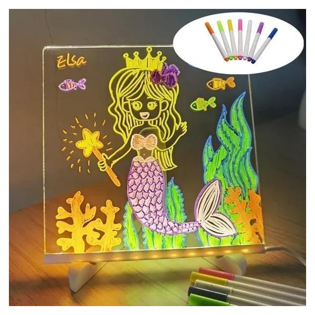 Tablero de Notas LED Uwqaqx 20x30 cm Borrado en Seco