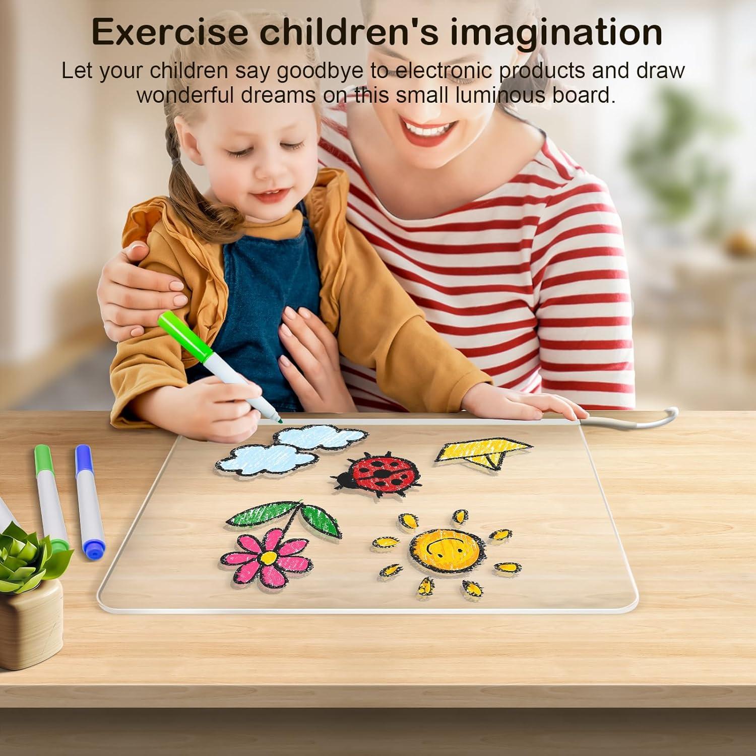 Tablero de Notas LED Uwqaqx 20x30 cm Borrado en Seco