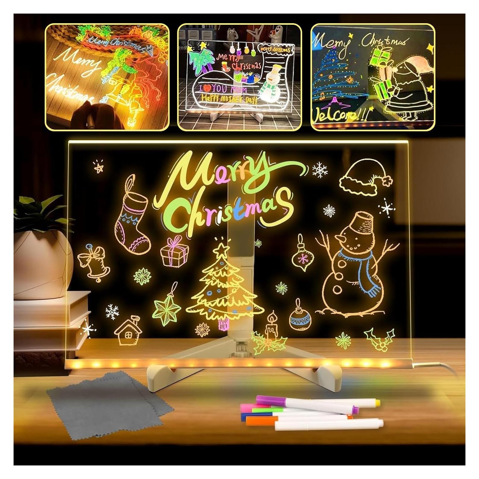 Tablero de Notas LED LGGbaodan 30.48x20.32cm Borrable