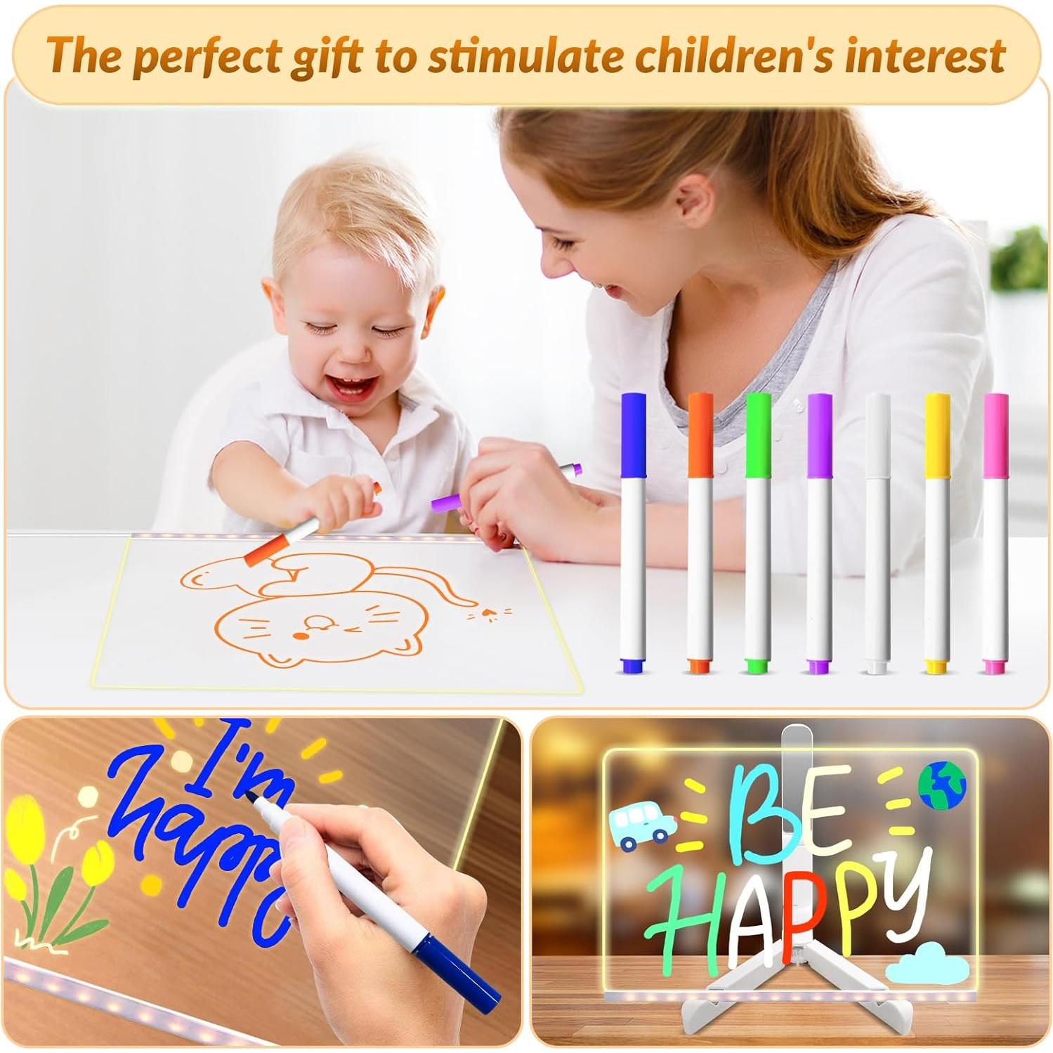 Tablero de Notas LED LGGbaodan 30.48x20.32cm Borrable