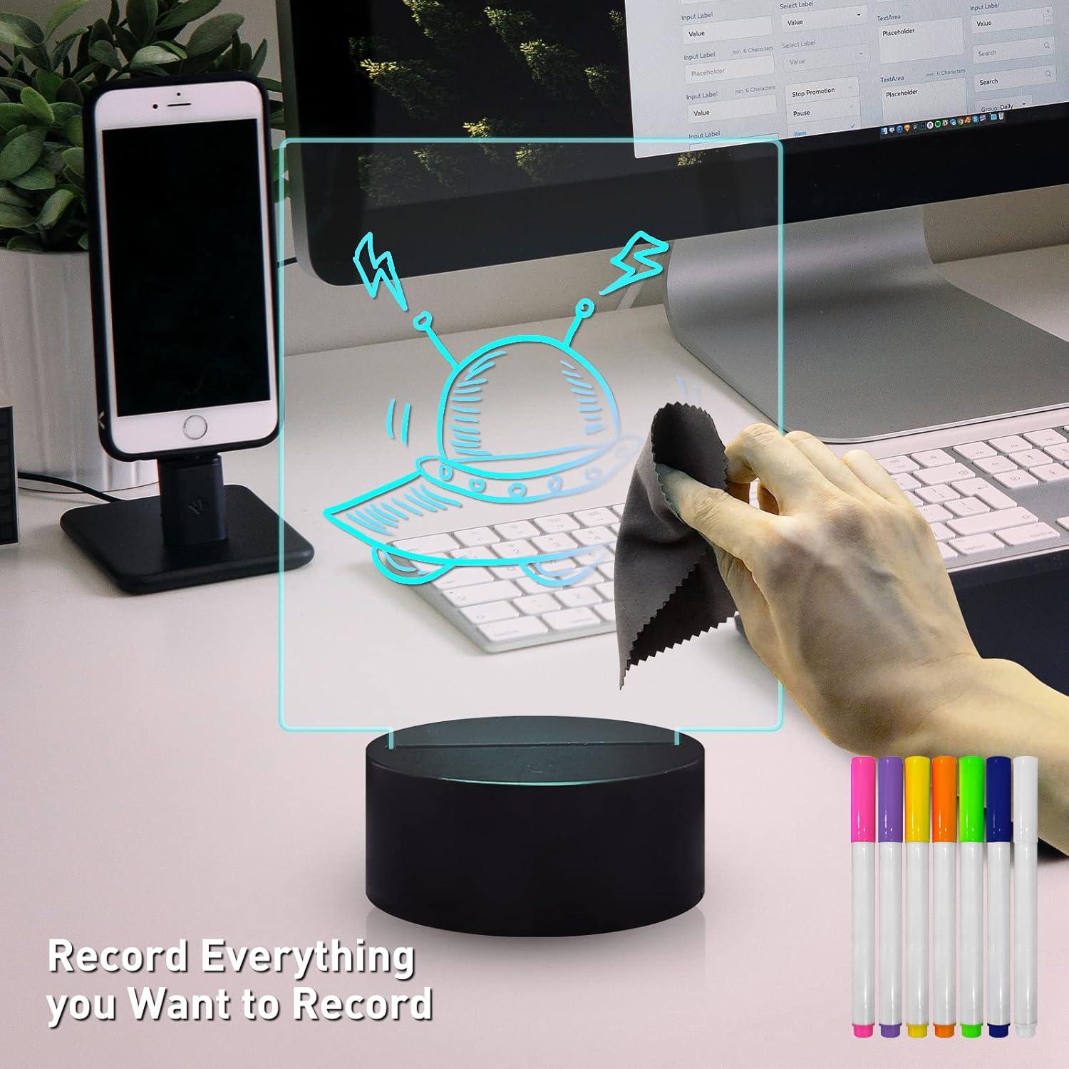 Tablero de Borrado en Seco LED Fanrui 20.2x34.9cm USB Control Remoto